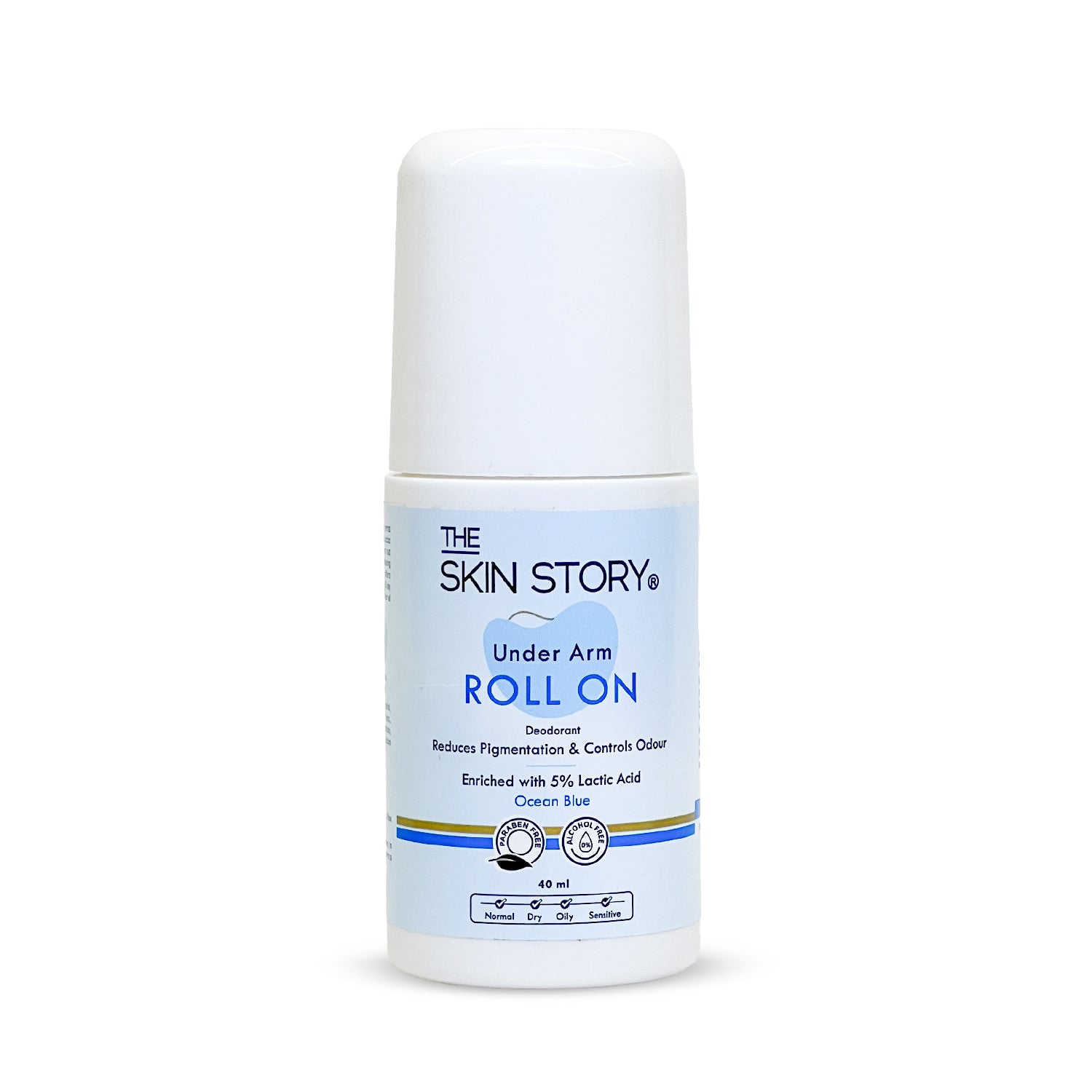 Under Arm Roll On Lactic Acid 5% Odour Control & Reduces Underarm Pigmentation 20 ml