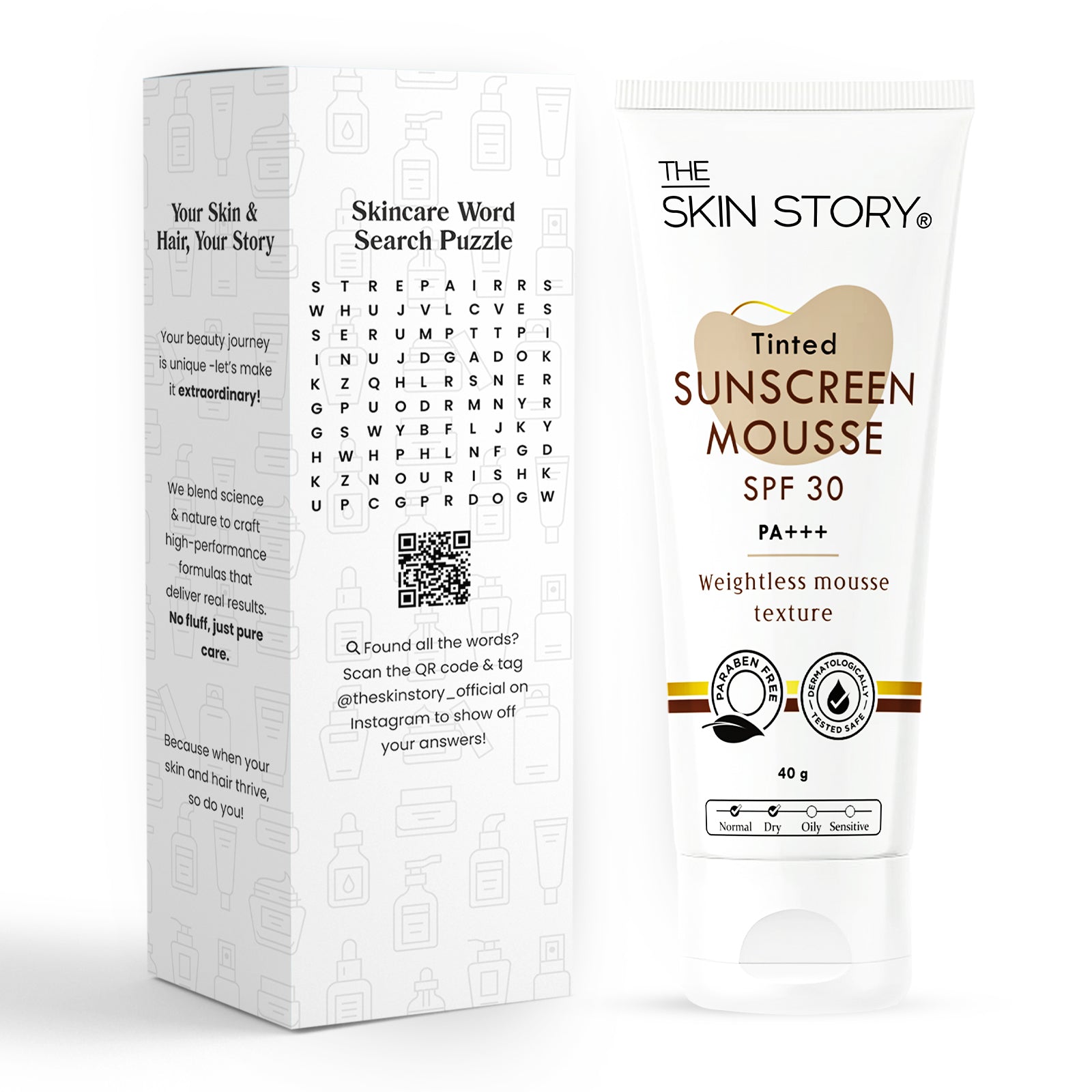 Tinted Sunscreen Mousse | SPF 30 | Protects & Enhances Skin Tone | 40g