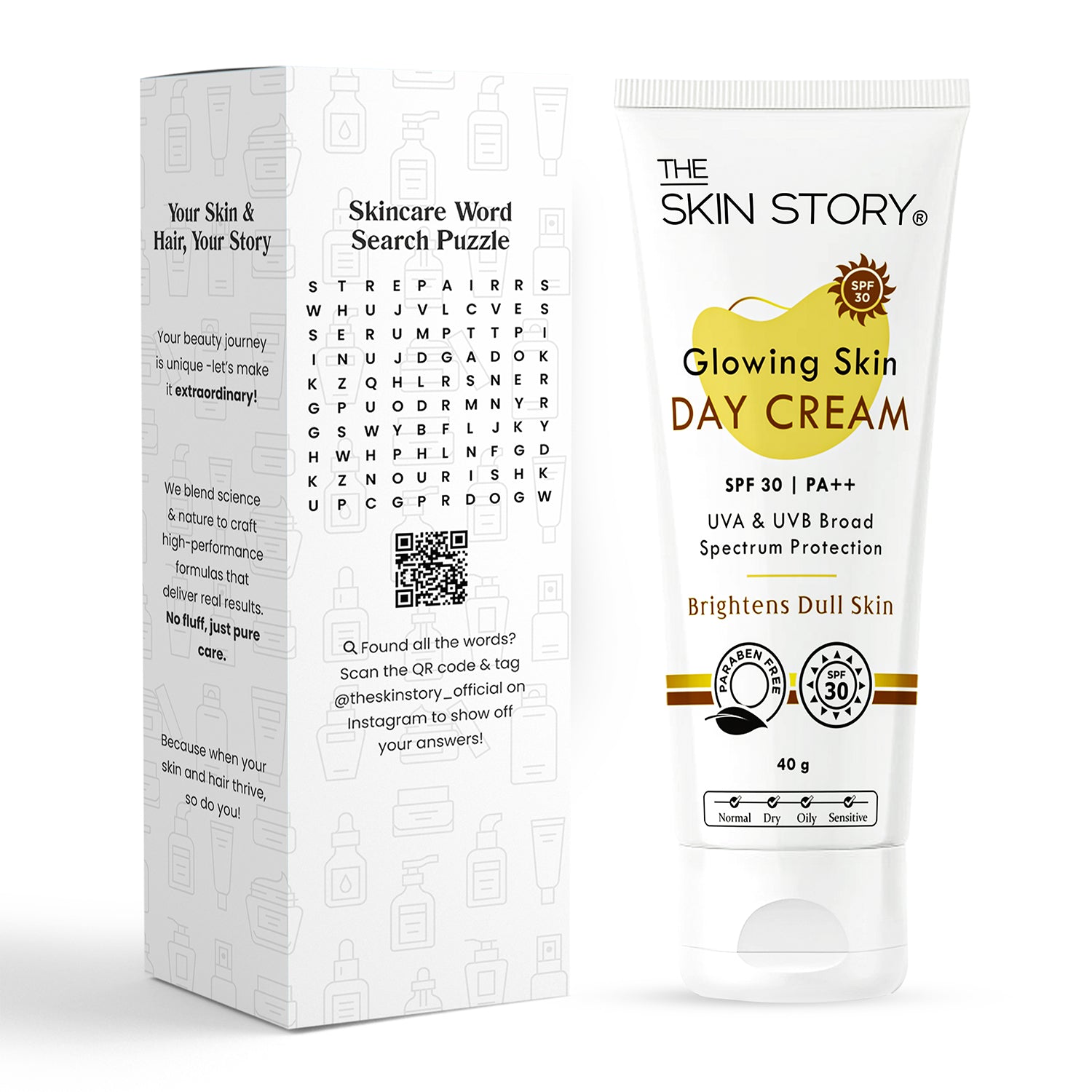 Glowing Skin Day Cream SPF 30 | Hydrates & Brightens | Beetroot & Pomegranate | 40g
