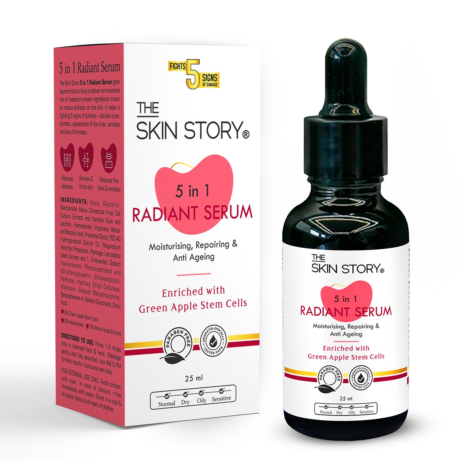 5 in 1 Radiant Serum | Anti Aging Serum | Green Apple Stem Cells | 40ml