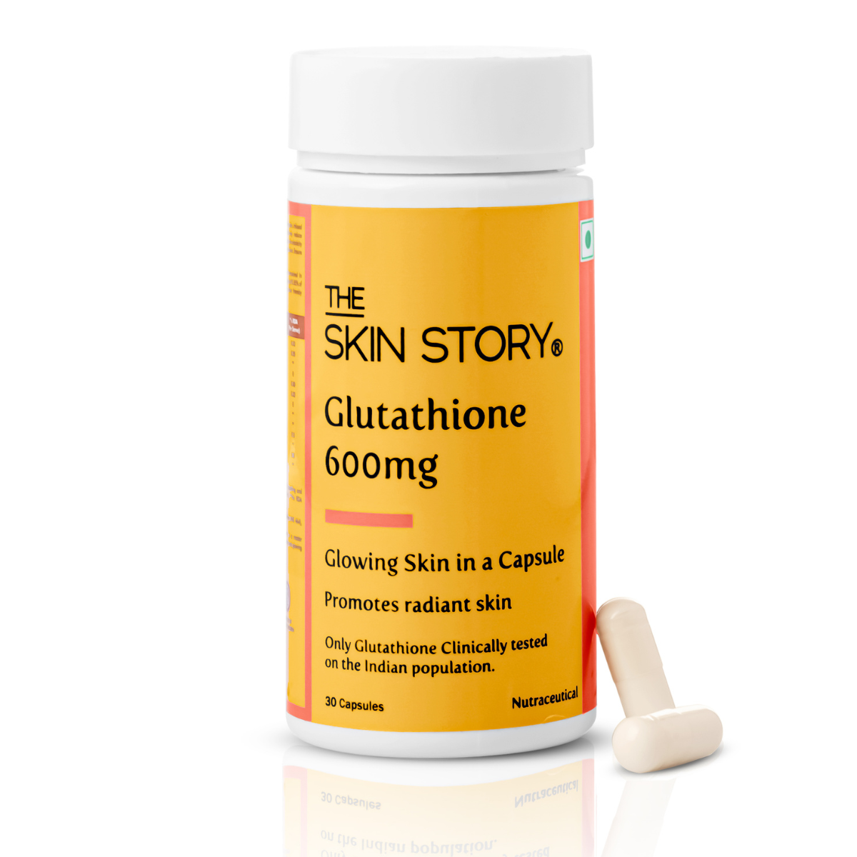 Glutathione Capsule 600mg | Promotes Even-Toned, Youthful Skin | 30 Capsules