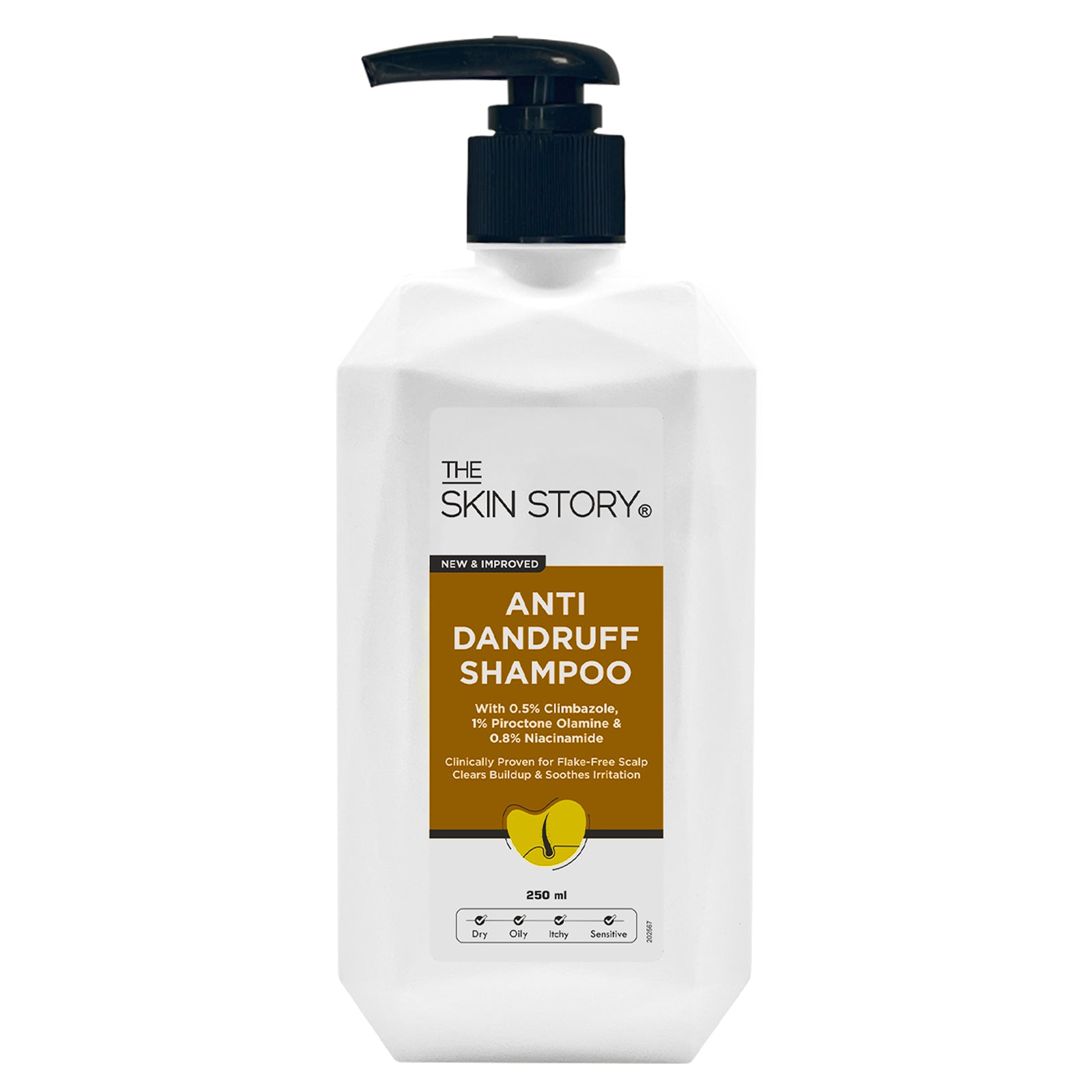 Anti Dandruff Shampoo Flake-Free with 0.5% Climbazole & 1% Niacinamide 250ml