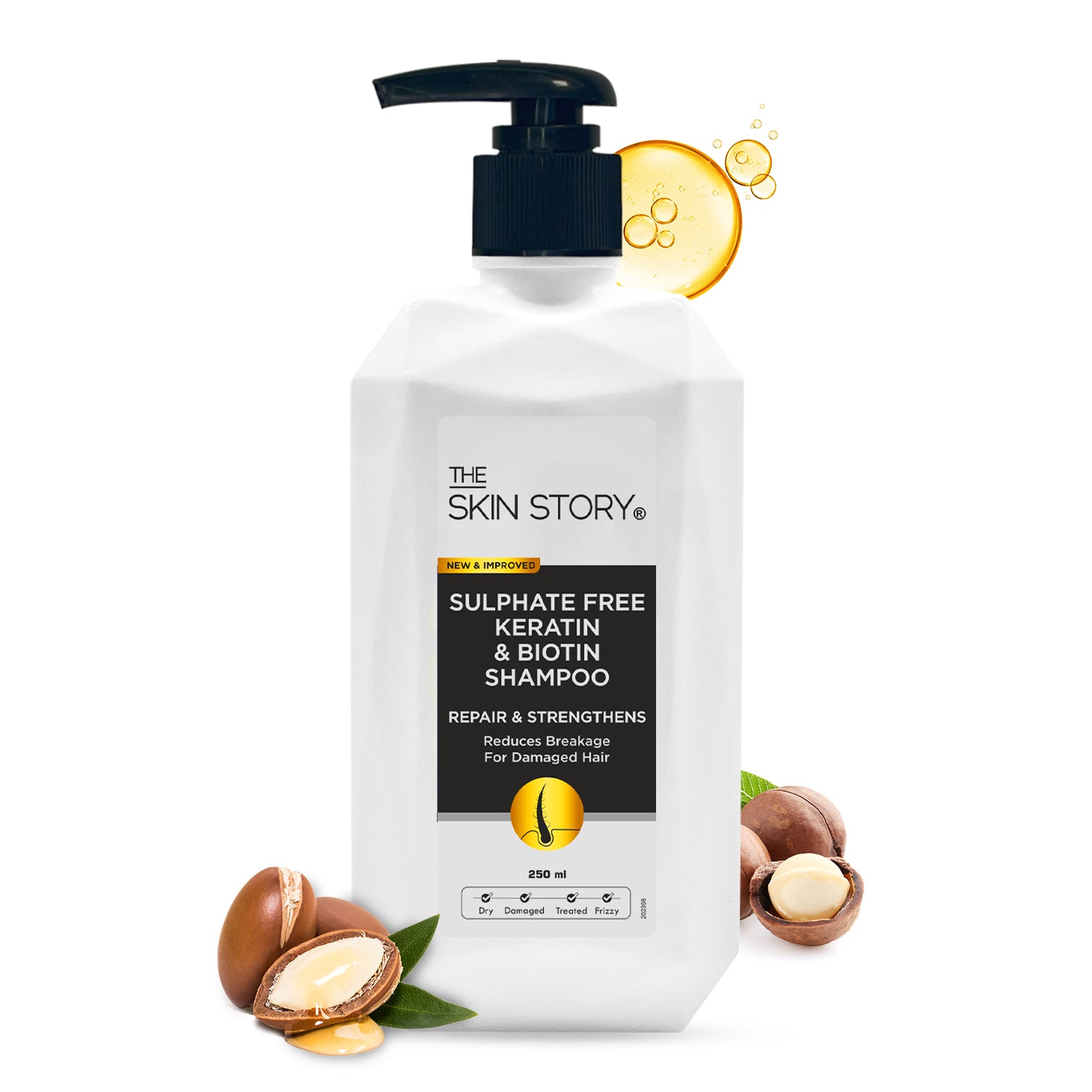 Sulphate-Free Keratin & Biotin Shampoo – Repairs Damaged Hair