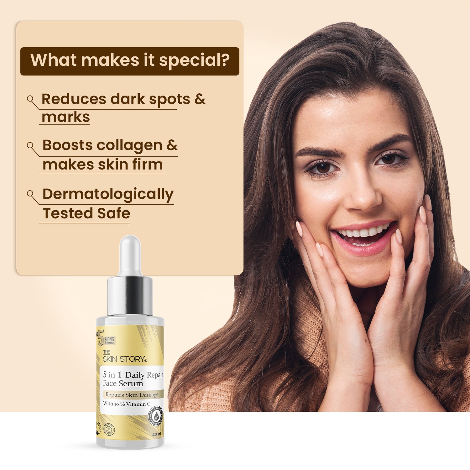 5 in 1 Daily Repair Face Serum | Vitamin C | 40ml