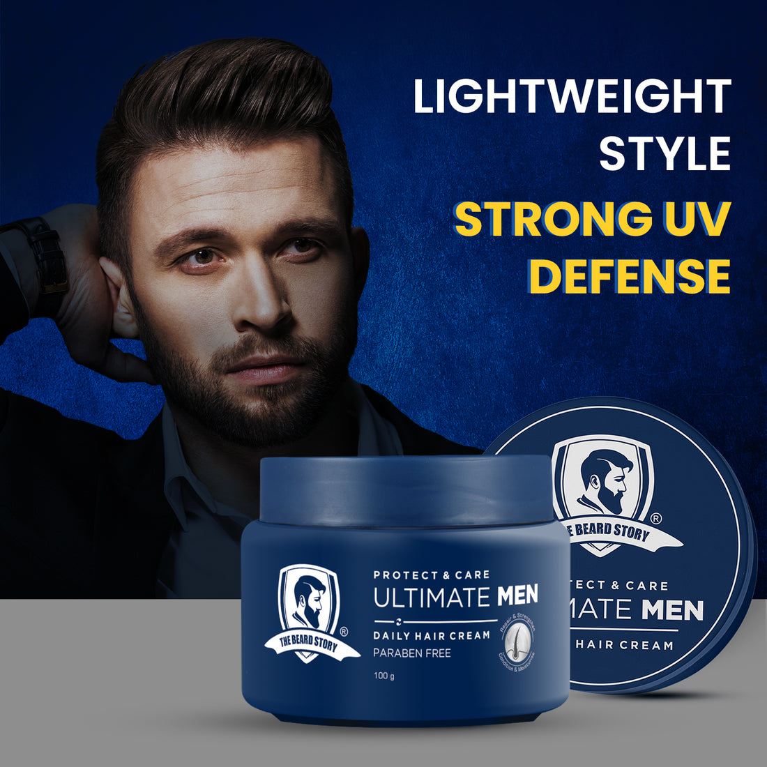 Mens Hair Cream UV Protect 100g