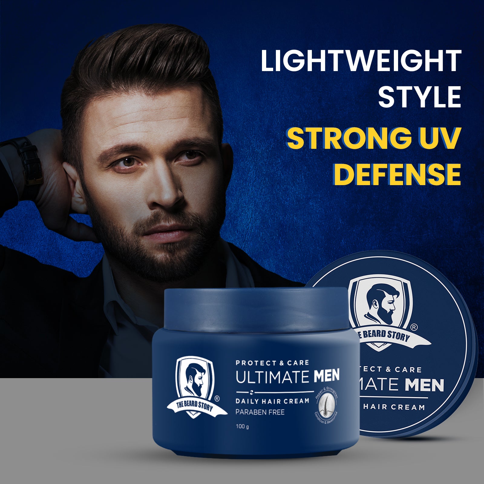 Mens Hair Cream UV Protect 100g
