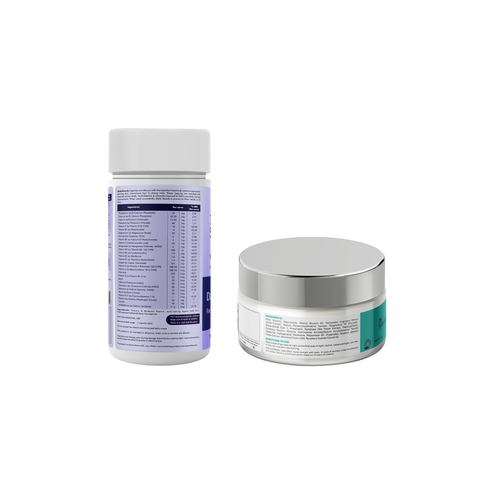 The Skin Story Intense Care Kit for Dry Skin | Hydrating & Soothing Gel Mask | Daily Beauty Multivitamins | Deep Moisturization | 50g