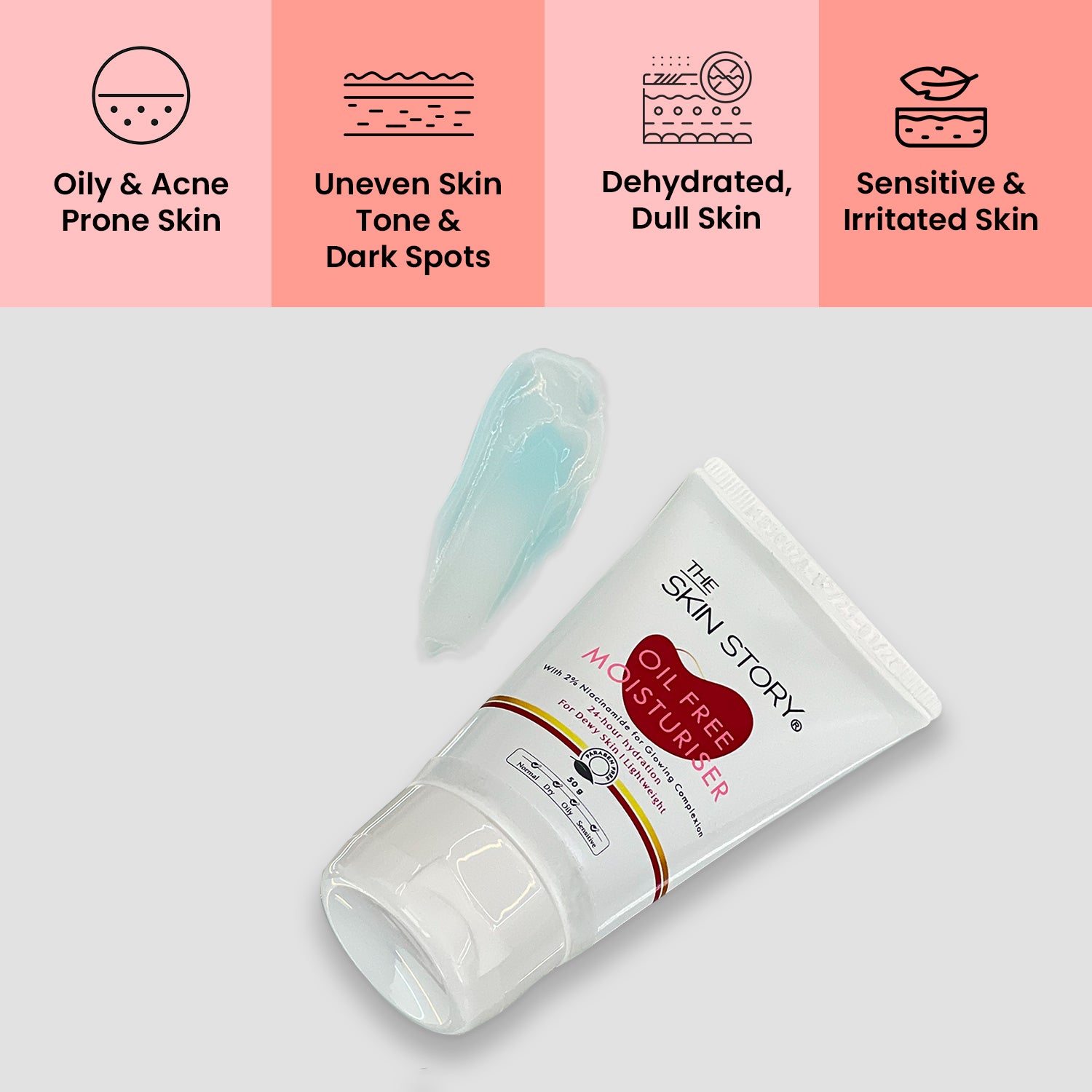 2% Niacinamide Oil Free Moisturiser for Glowing Complexion 24 hour hydration for plump dewy skin 50g