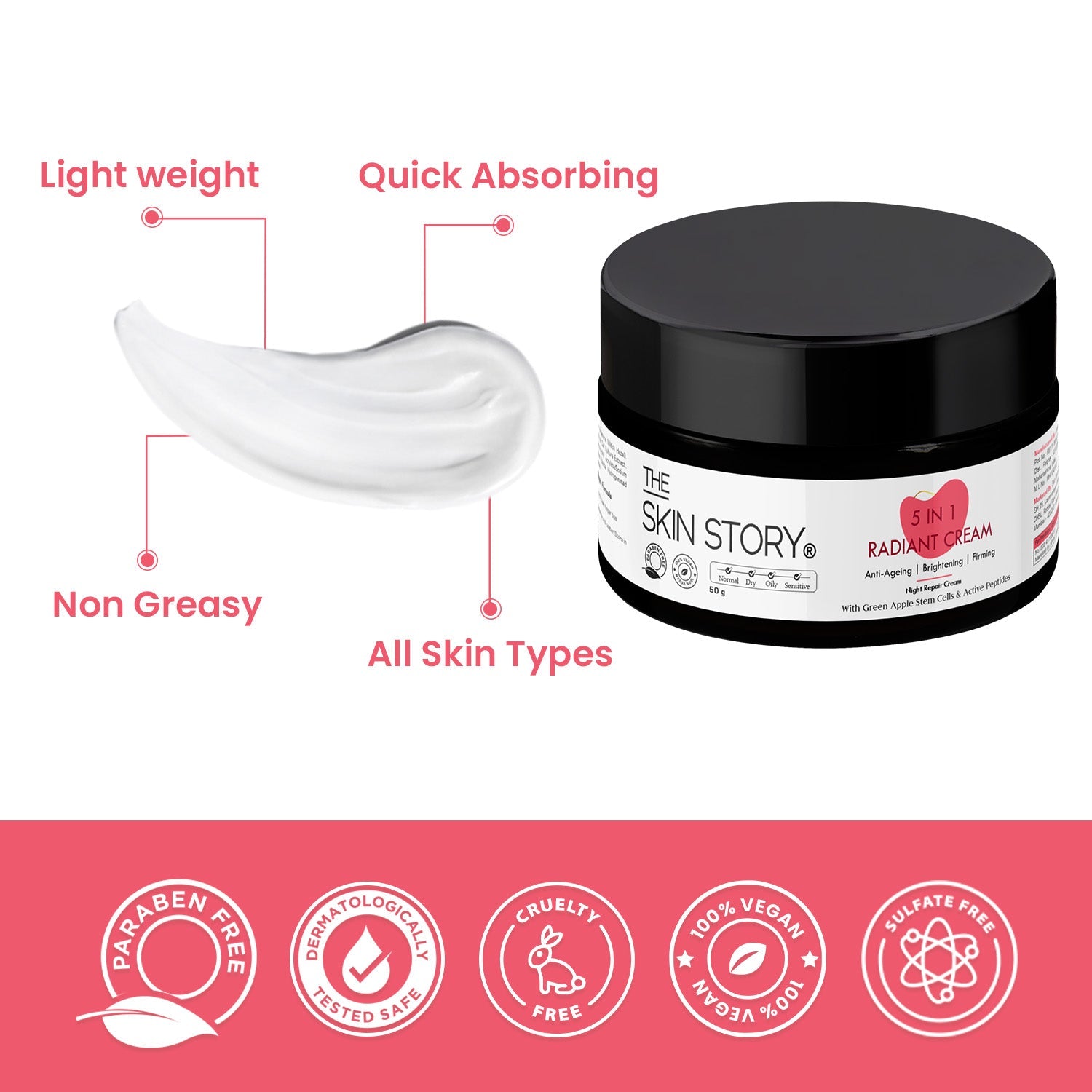 5 - in - 1 Anti - Aging Radiant Cream - The Skin Story -