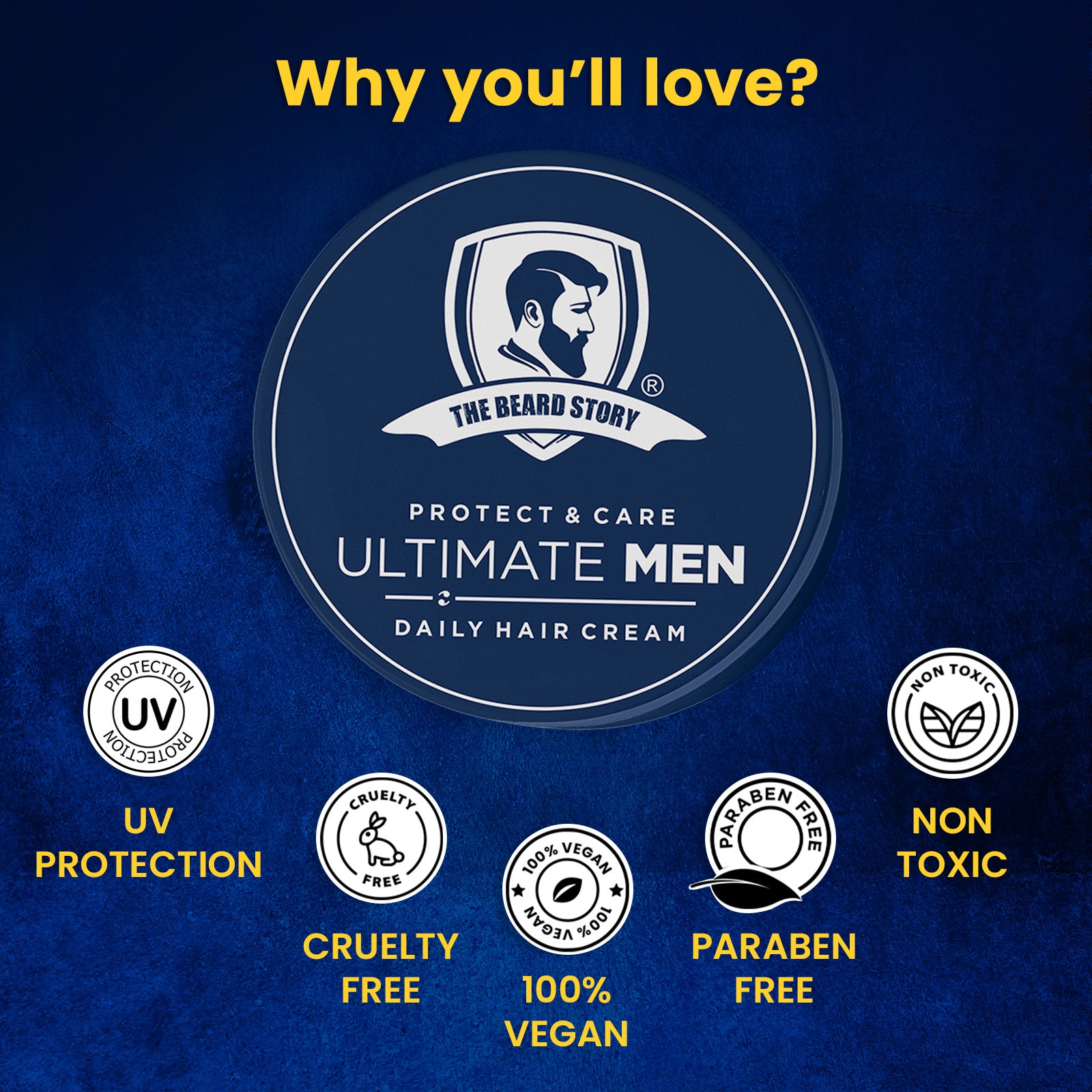 Mens Hair Cream UV Protect 100g