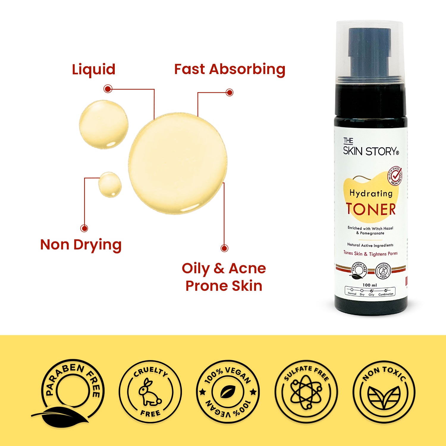 Hydrating and Pore Minimizing Toner | Tightens Pores | Witch Hazel | 100ml