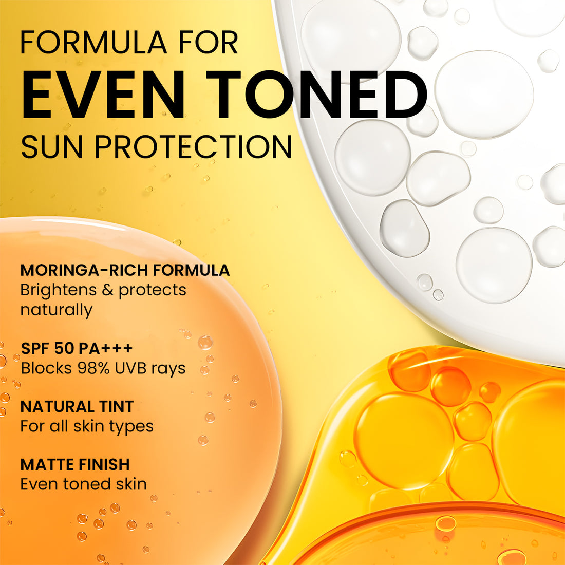 Moringa Sunscreen SPF 50 | UVA/UVB Protection & Moisture Lock | Moringa Oil | 40g