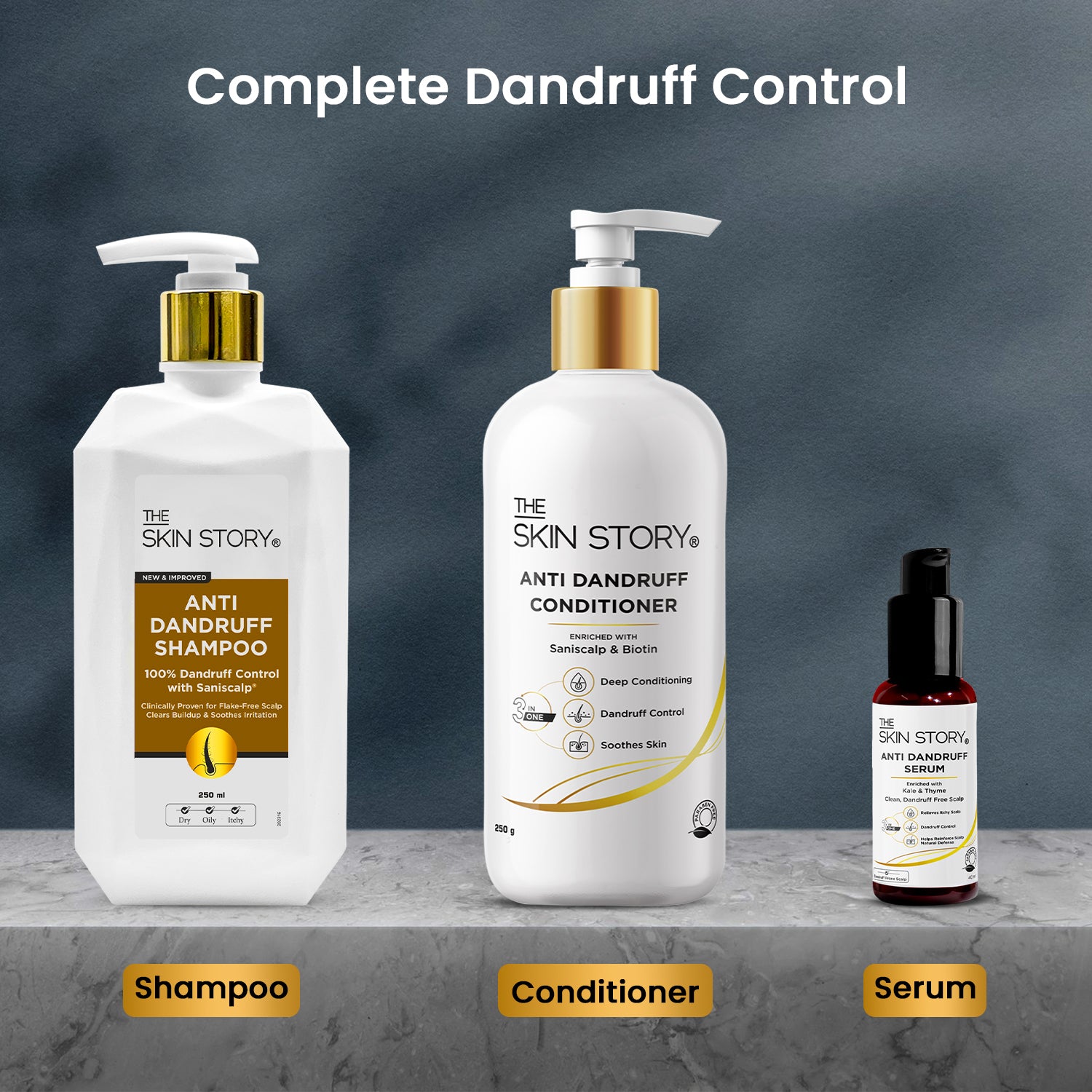 Dandruff Control Shampoo Flake-Free & Hydrating Saniscalp & Argan Oil Formula 250ml