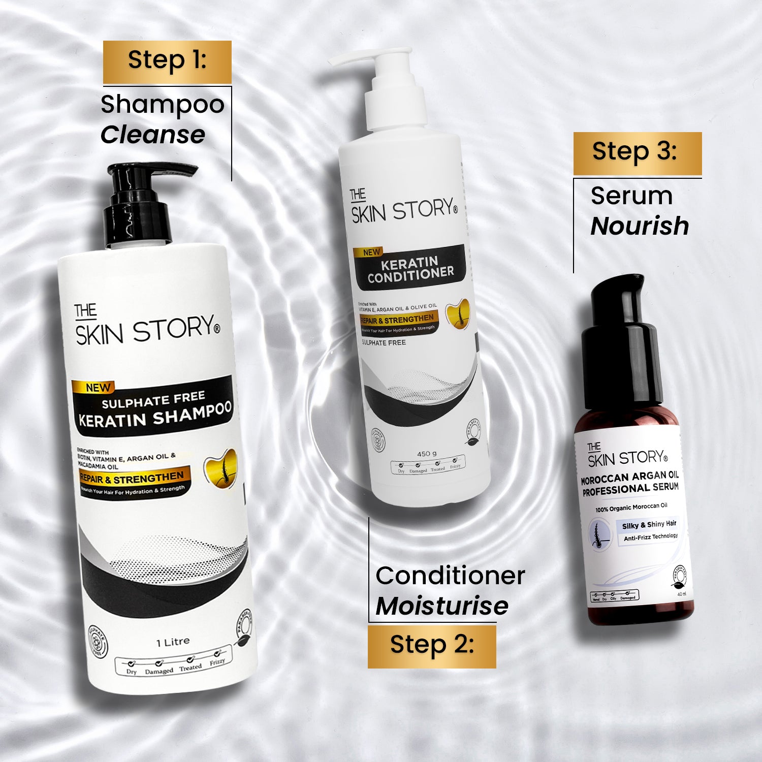 Sulphate Free Keratin Conditioner Strengthens & Restores Shine Keratin & Argan Oil 450g