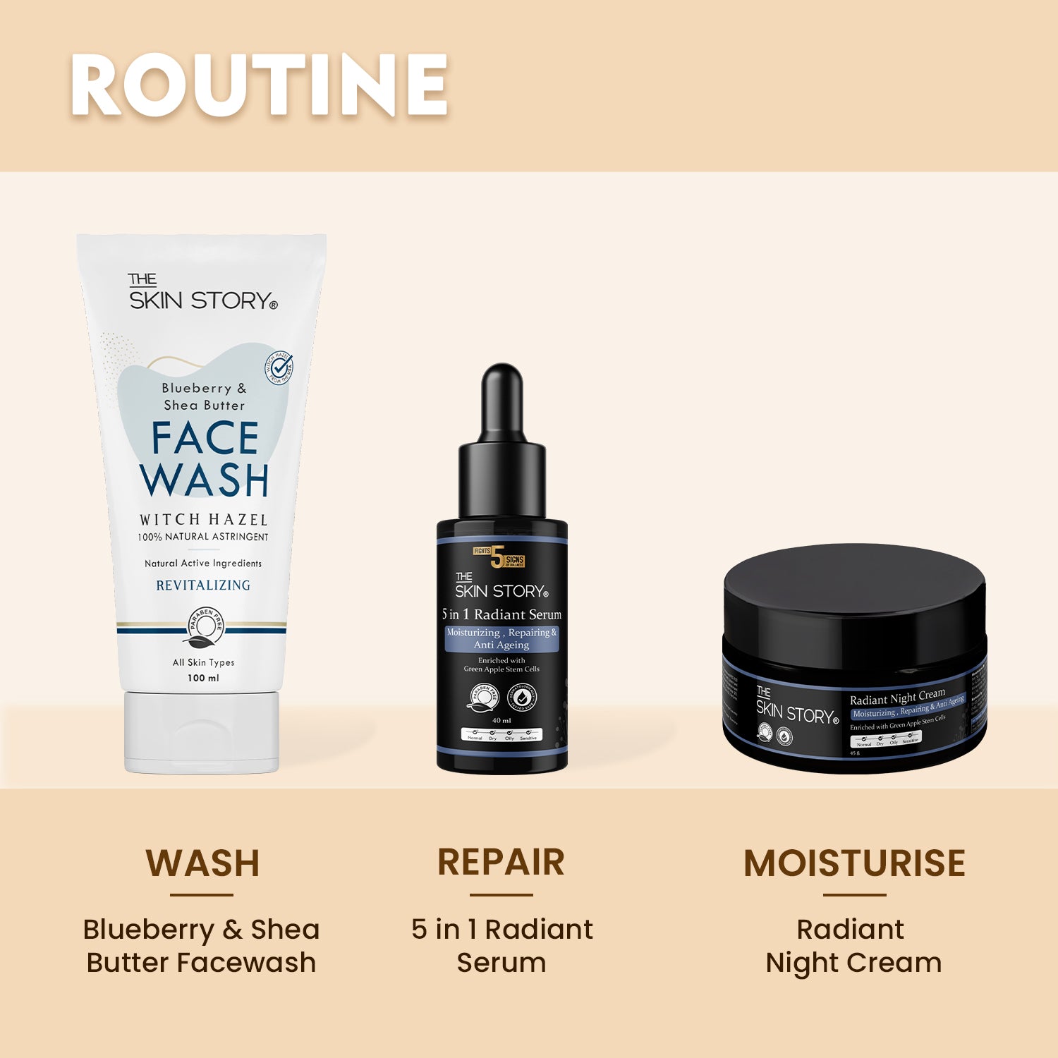 Radiant Moisturizing Night Cream | Anti Aging Serum for Women | For Fine Lines and Wrinkles | All Skin Type