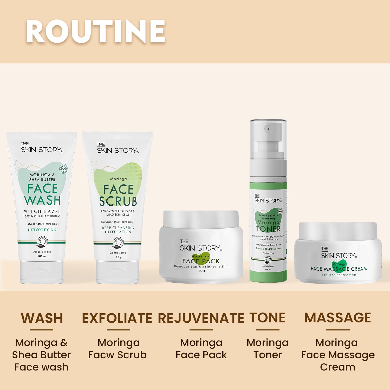 Purifying Face Pack | Clear Skin | Anti Ageing | Normal to Oily Skin | Moringa & Vitamin E | 100g