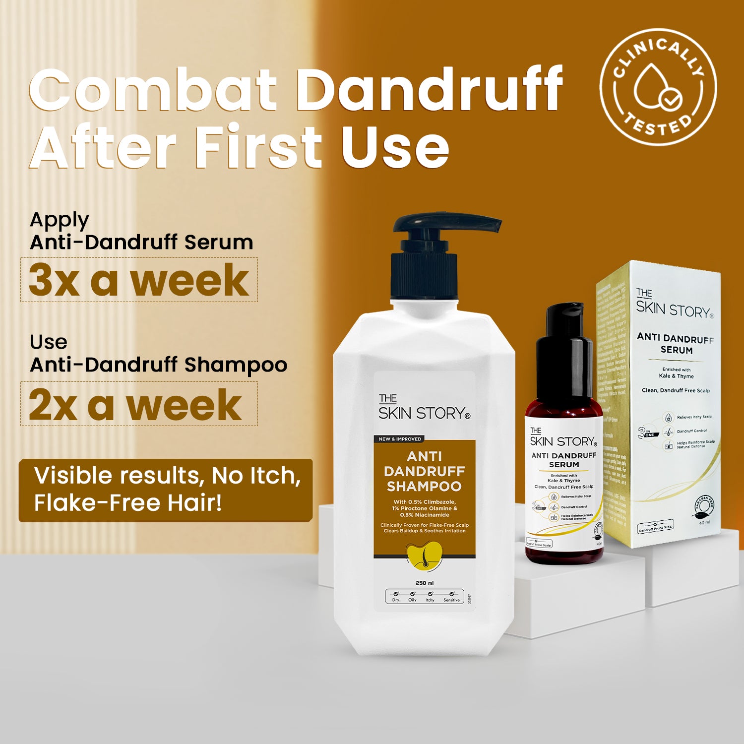 Anti Dandruff Shampoo Flake-Free with 0.5% Climbazole & 1% Niacinamide 250ml