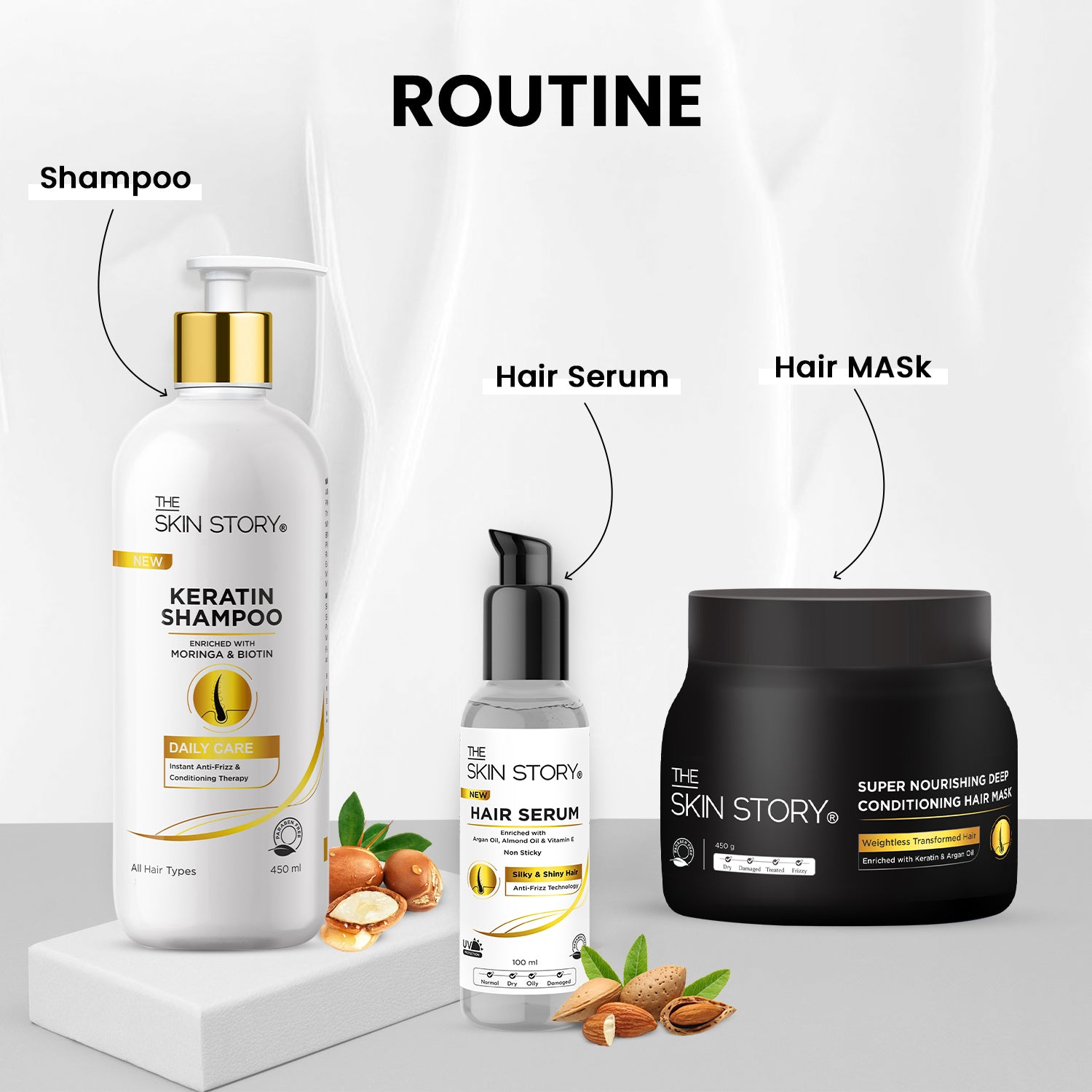 Deep Conditioning Hair Repair & Nourish Mask Strengthening Keratin & Argan Oil 450g