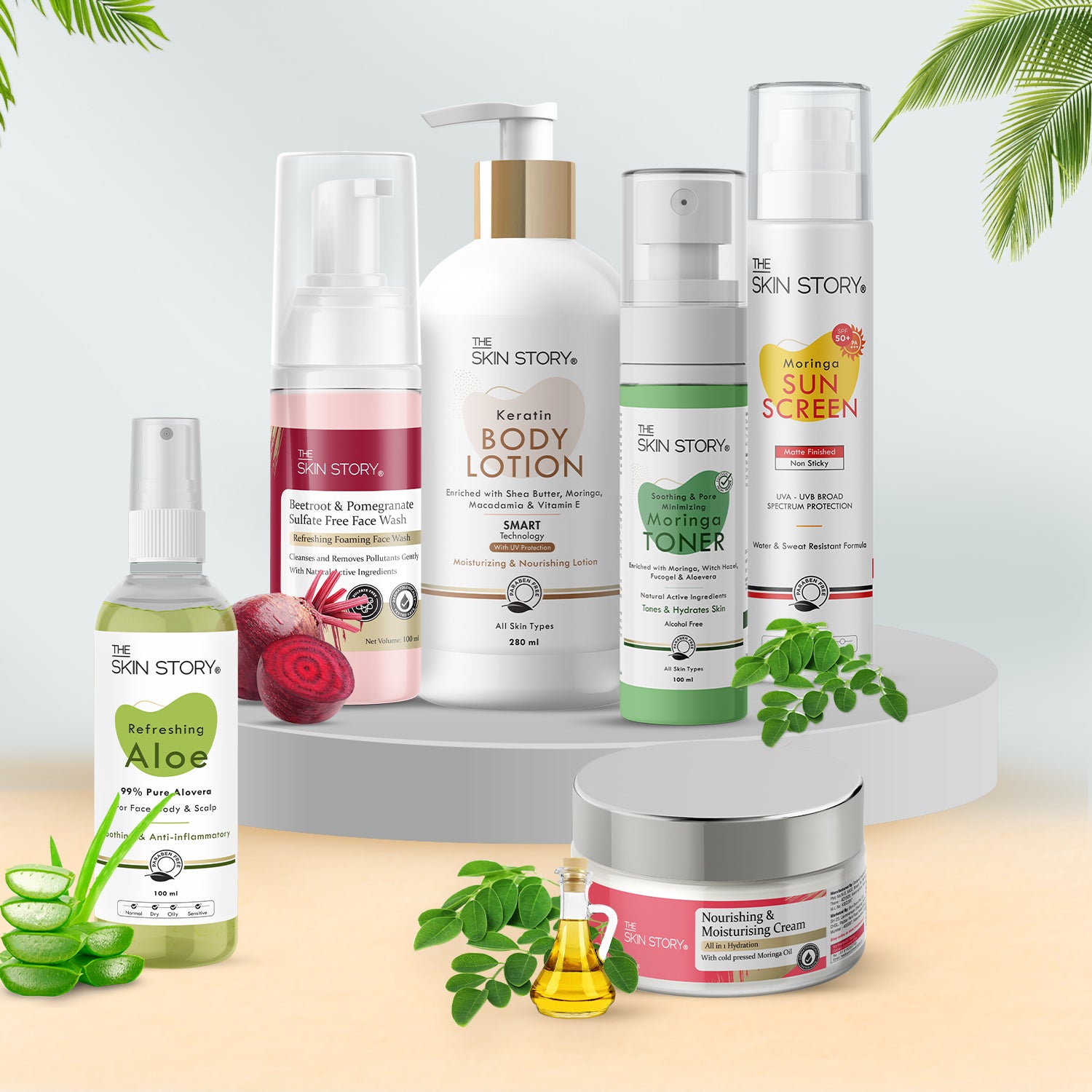 Moisturising Cream | Intense Hydration | Non Oily | All Skin Types | Moringa, Wheat Protein, Amino Acids | 50g