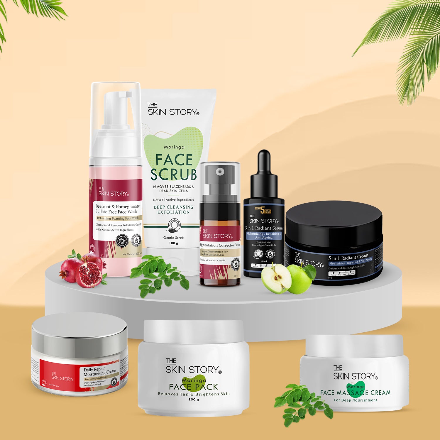 The Skin Story Oil Control Essentials Trio (CTM) (The Skin Story Advanced Foaming Facewash, 100ml The Skin Story Holistic Serum, 40ml The Skin Story Aqua Boost Moisturiser, 50ml)