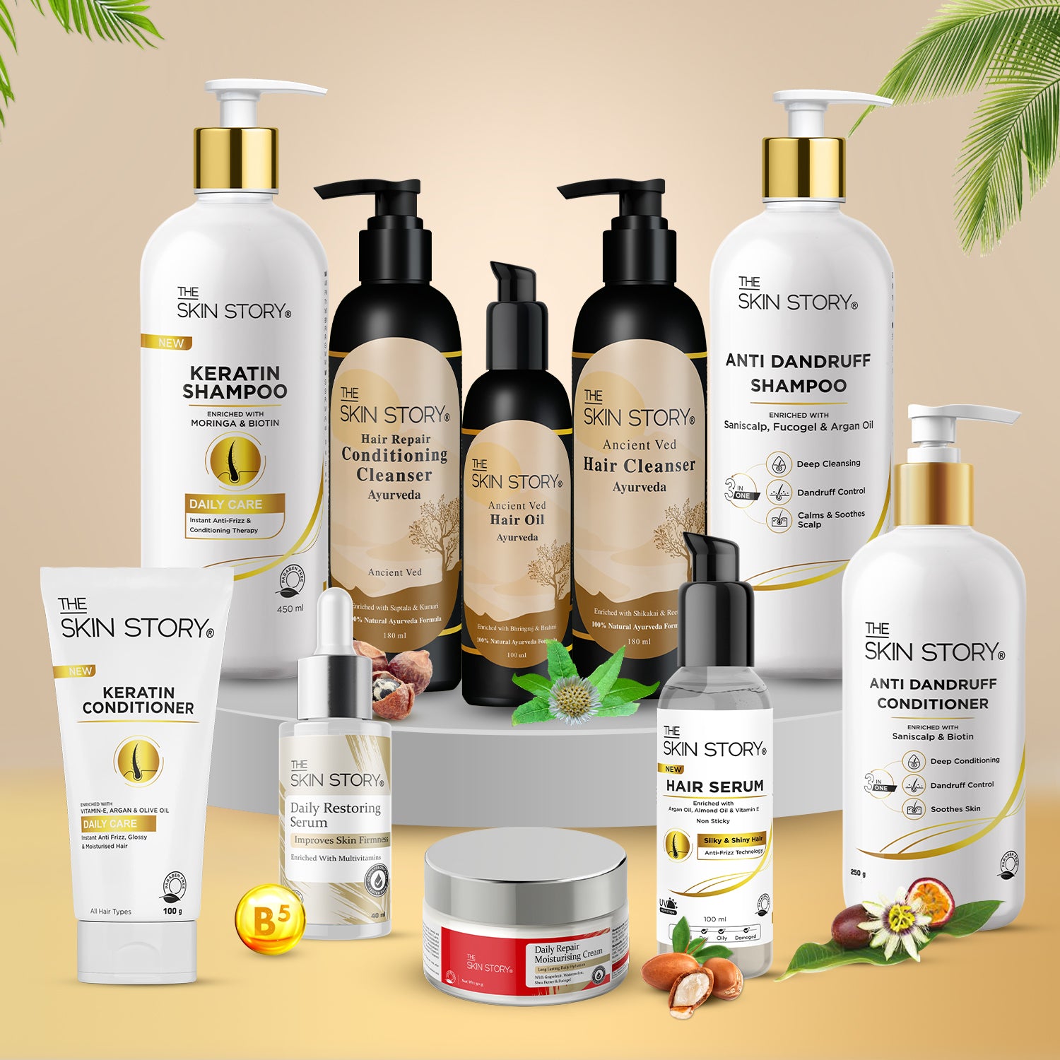 The Skin Story Ancient Ved Hair Oil | Ayurvedic Hair Oil | Amla, Brahmi & Bhringraj | 100% Natural Ayurveda | 100 ml