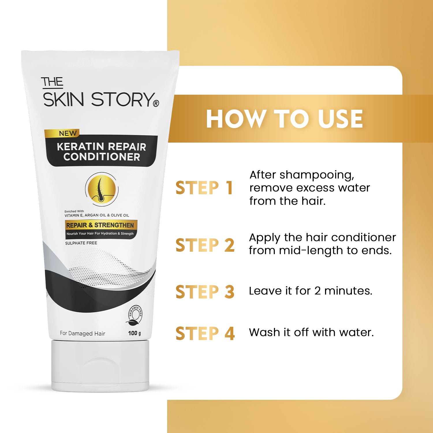 Sulphate-Free Keratin Conditioner Frizz Control & Deep Nourishment Keratin & Argan Oil 100g