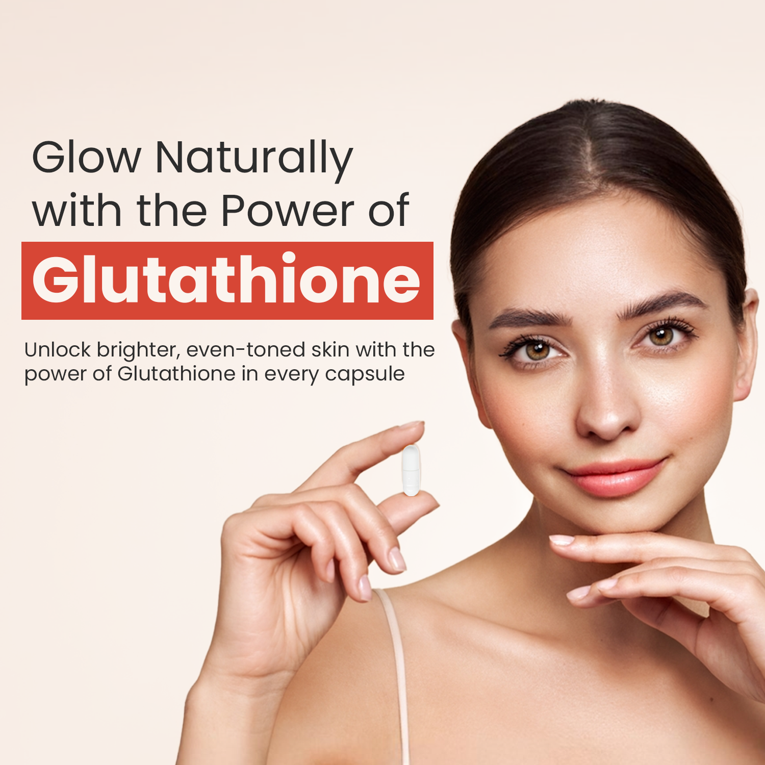 Glutathione Capsule 600mg | Promotes Even-Toned, Youthful Skin | 30 Capsules