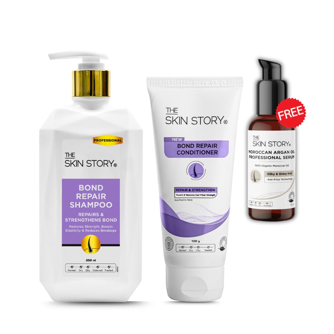 The Skin Story Bond Repair Shampoo & Conditioner Combo For Damaged, Dry & Frizzy Hair