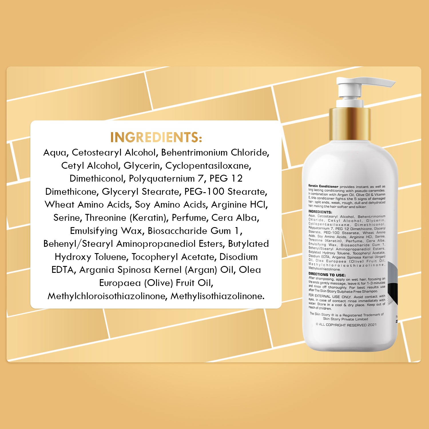 Sulphate-Free Keratin Conditioner Frizz Control & Deep Nourishment Keratin & Argan Oil 250g