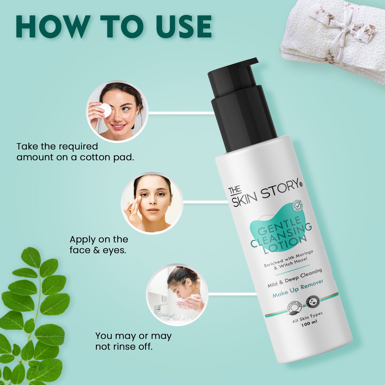 Gentle Cleansing Lotion | Nourishes & Hydrates | Moringa & Shea Butter | 100ml