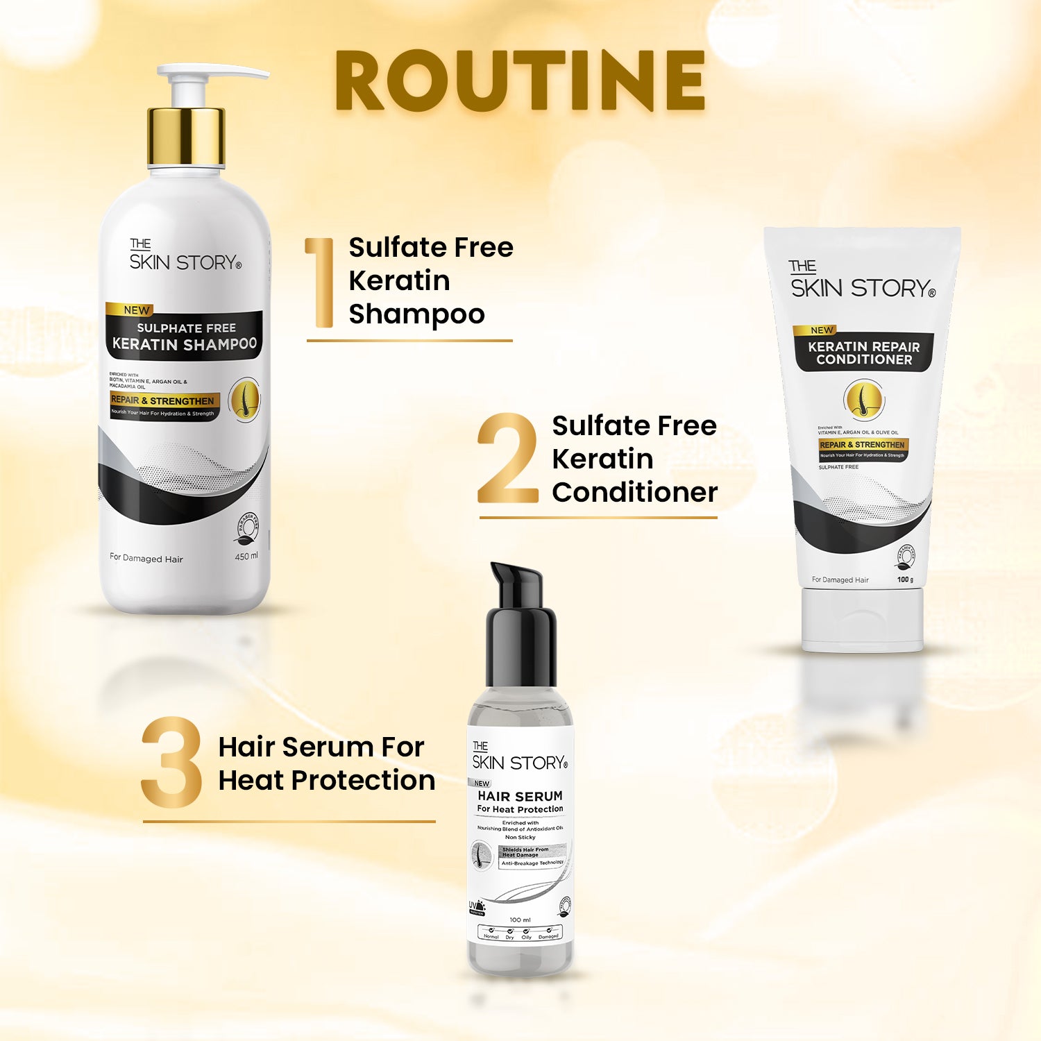 Sulphate-Free Keratin Conditioner Frizz Control & Deep Nourishment Keratin & Argan Oil 100g