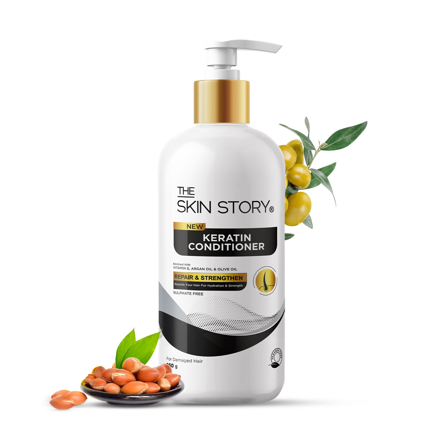Sulphate-Free Keratin Conditioner Frizz Control & Deep Nourishment Keratin & Argan Oil 250g