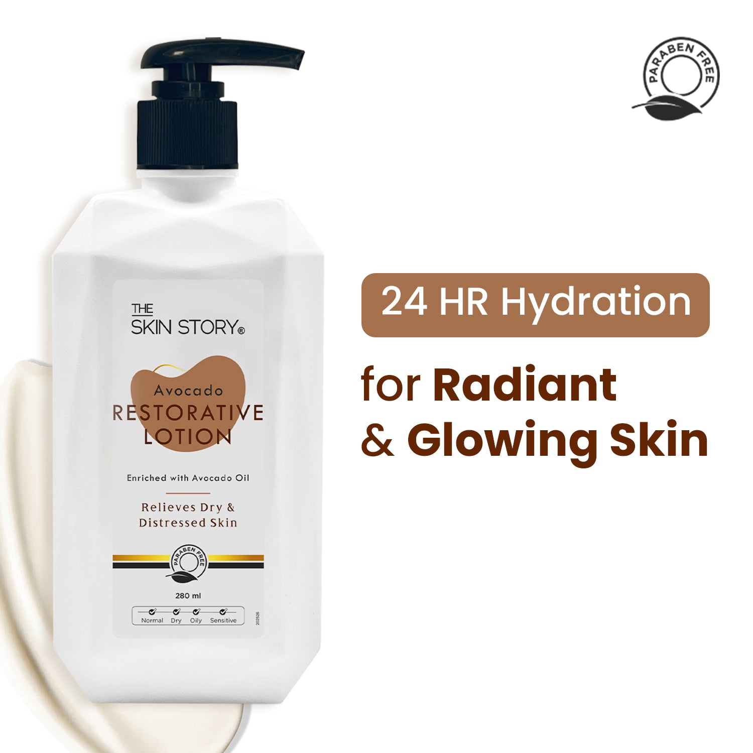 Avocado Restorative Lotion | Intense Hydration | Avocado Oil & Shea Butter | 280ml
