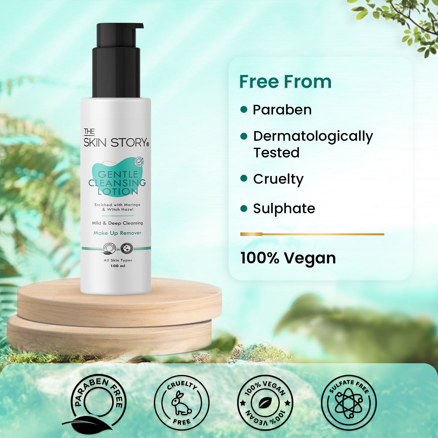 Gentle Cleansing Lotion | Nourishes & Hydrates | Moringa & Shea Butter | 100ml