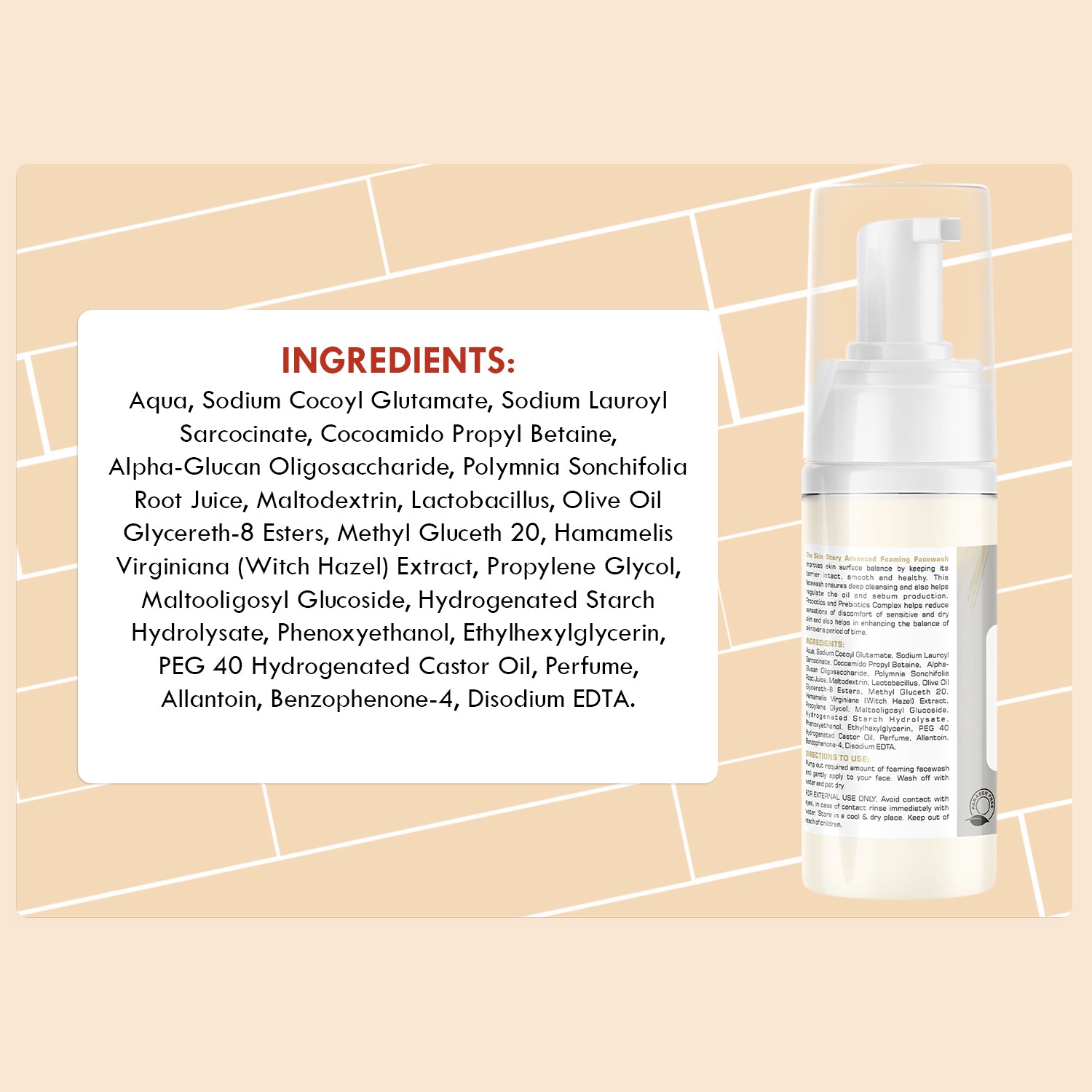 Deep Cleansing Foaming Facewash | Cleanses & Soothes | Ecoskin & Allantoin | 100ml