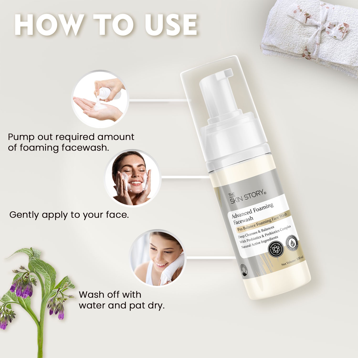 Deep Cleansing Foaming Facewash | Cleanses & Soothes | Ecoskin & Allantoin | 100ml