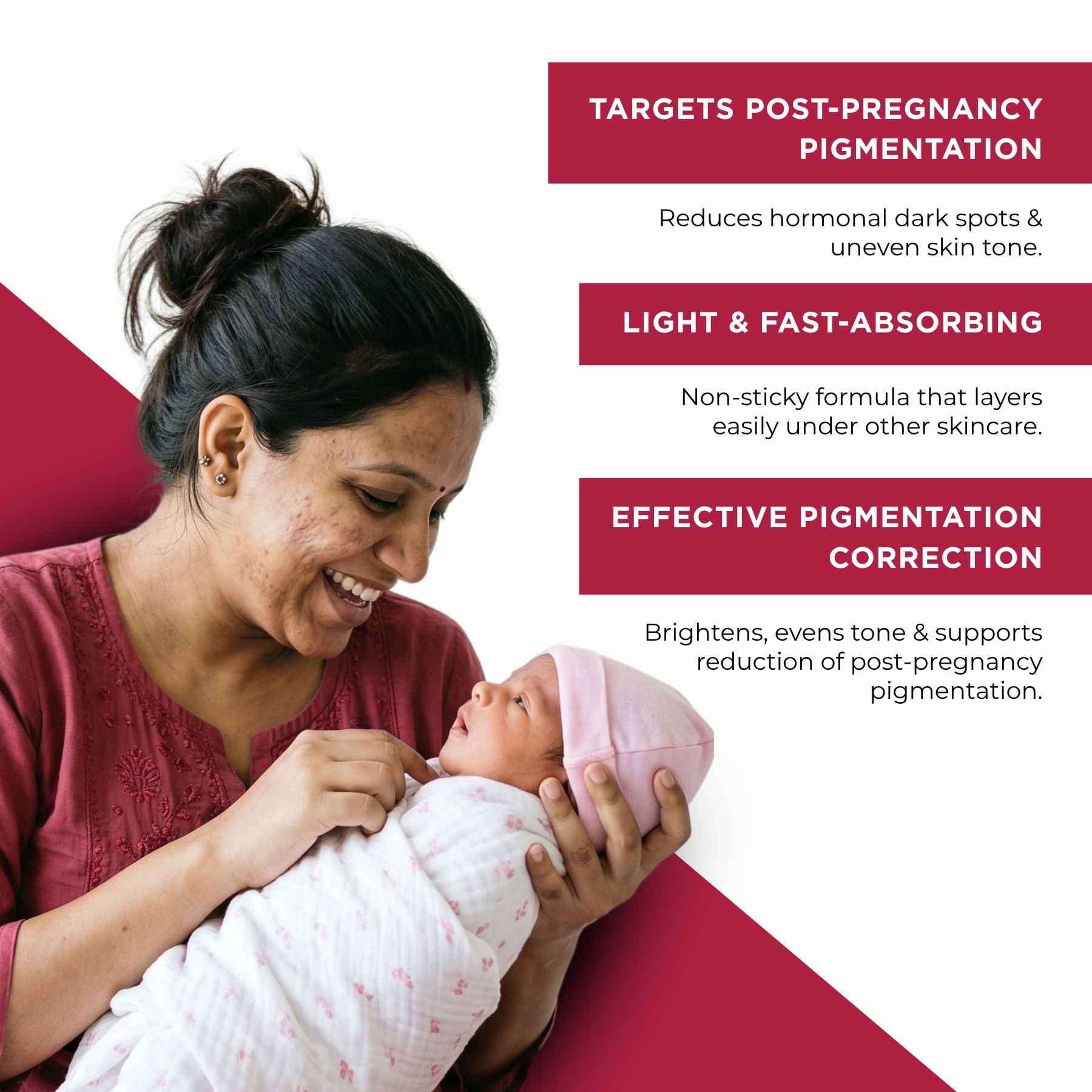 Post Pregnancy 4 steps - Facewash+Serum+Moisturising Cream+Sunscreen SPF50