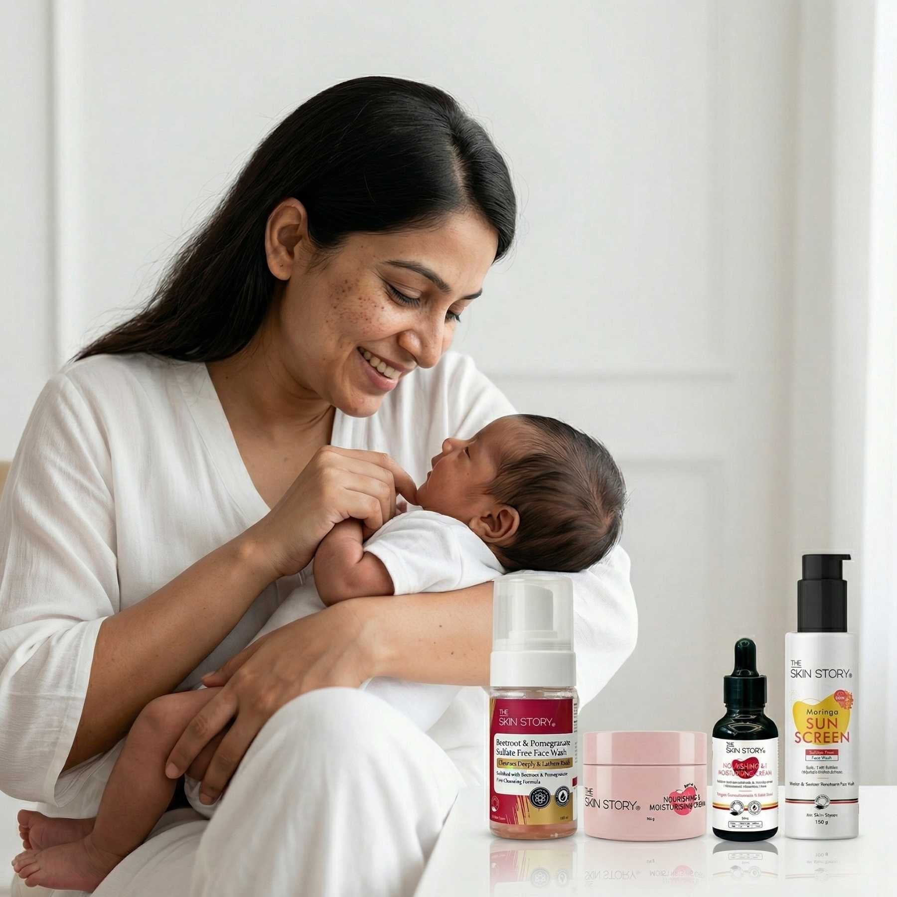 Post Pregnancy 4 steps - Facewash+Serum+Moisturising Cream+Sunscreen SPF50