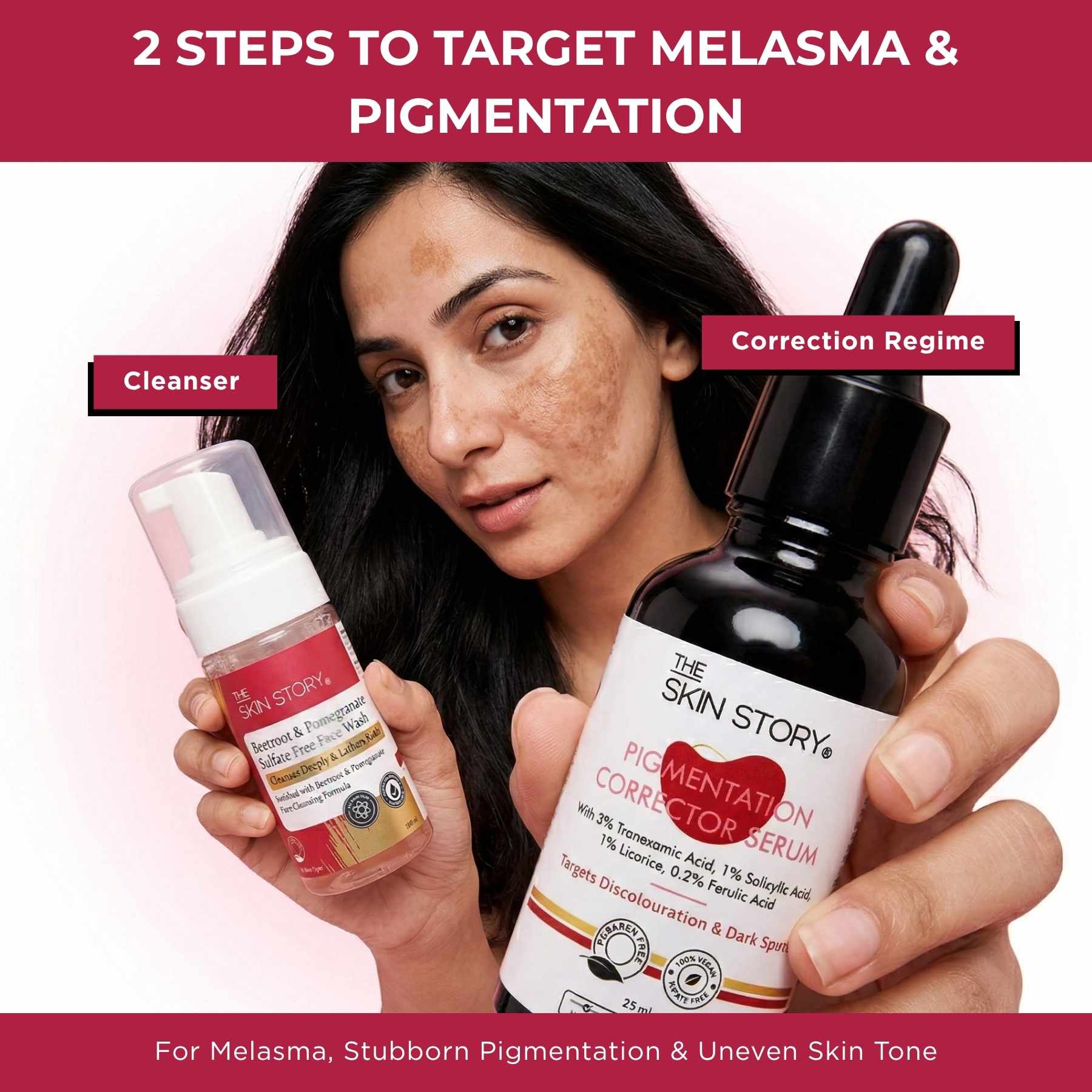 Melesma 2 Steps-Facewash+Serum