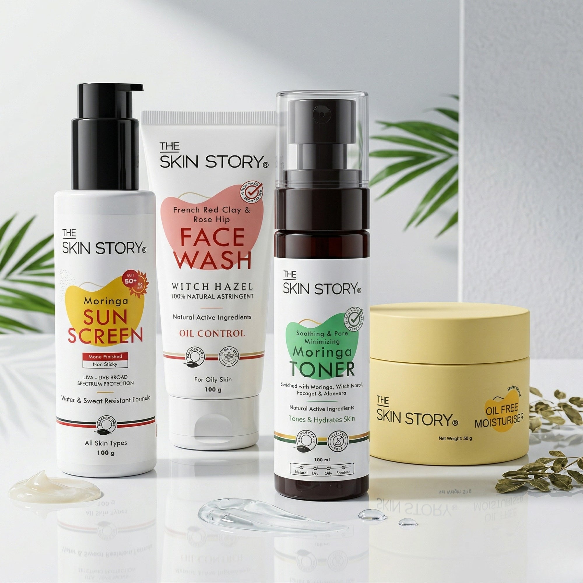 Oil Control 4 steps-Facewash+Toner+Moisturiser+Day Cream SPF