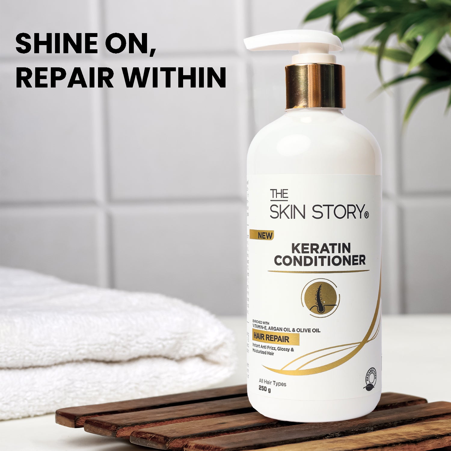 Keratin Conditioner Strengthens & Restores Shine Keratin & Argan Oil 250g