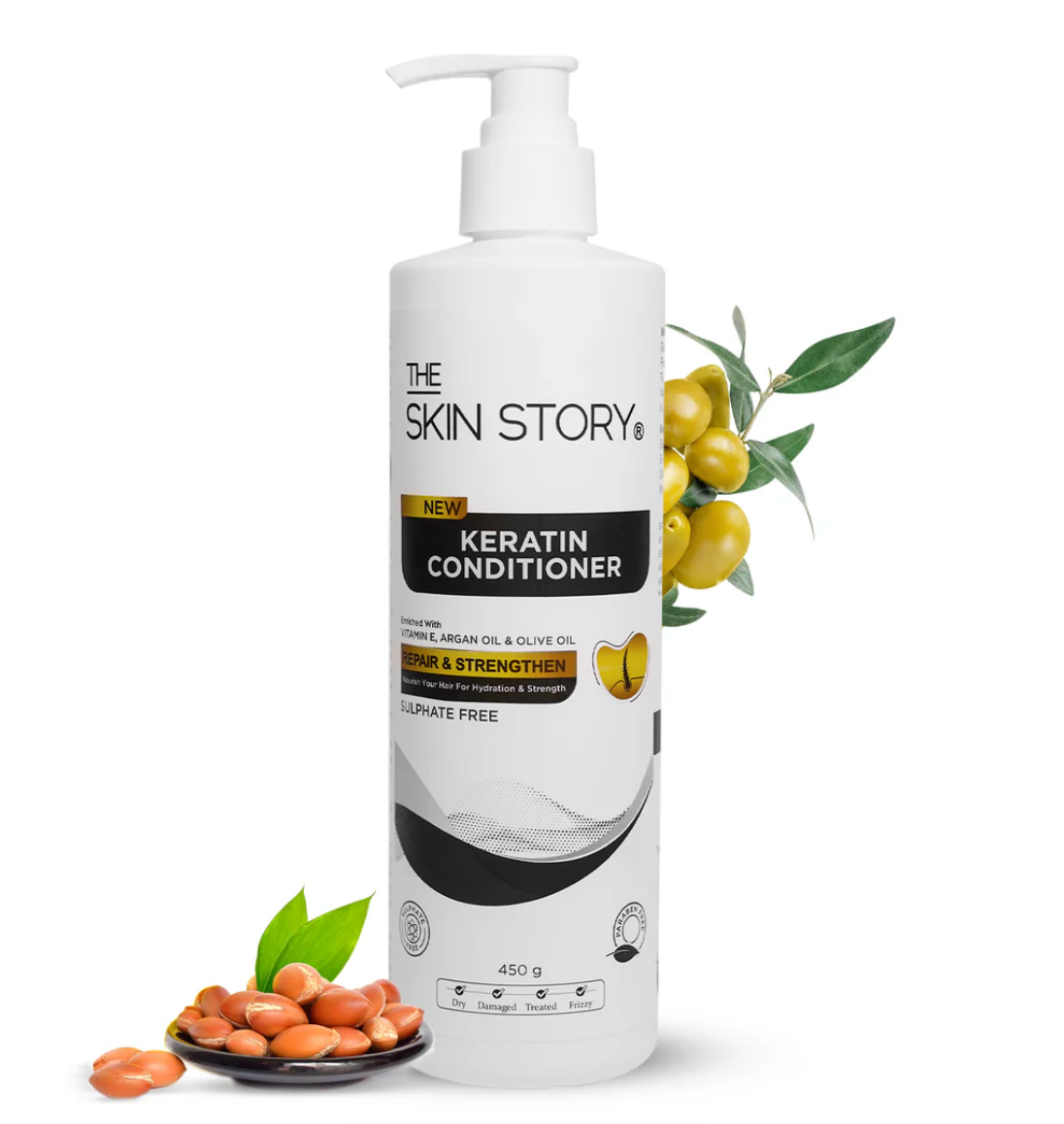 Sulphate-Free Keratin Conditioner | Frizz Control & Deep Nourishment | Keratin & Argan Oil | 100g