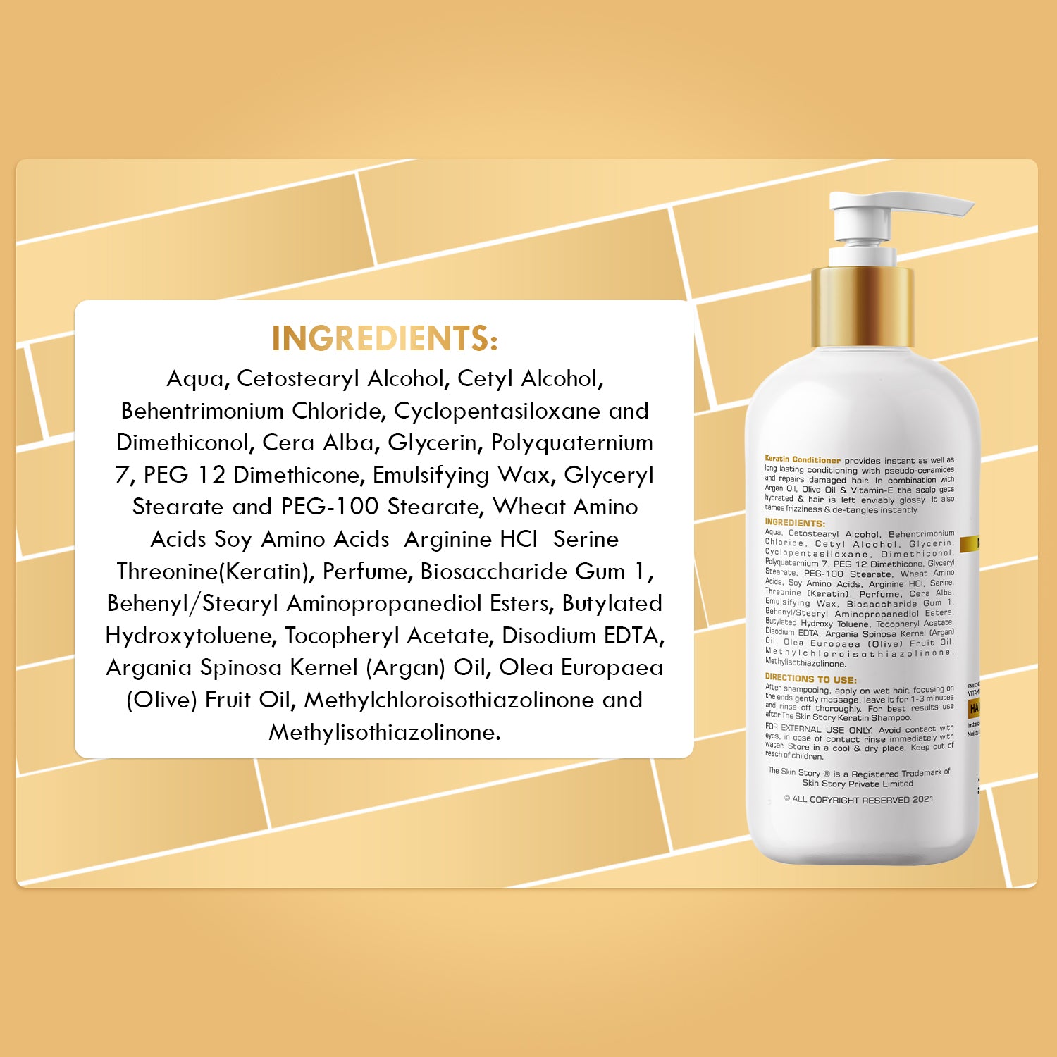 Keratin Conditioner Strengthens & Restores Shine Keratin & Argan Oil 250g