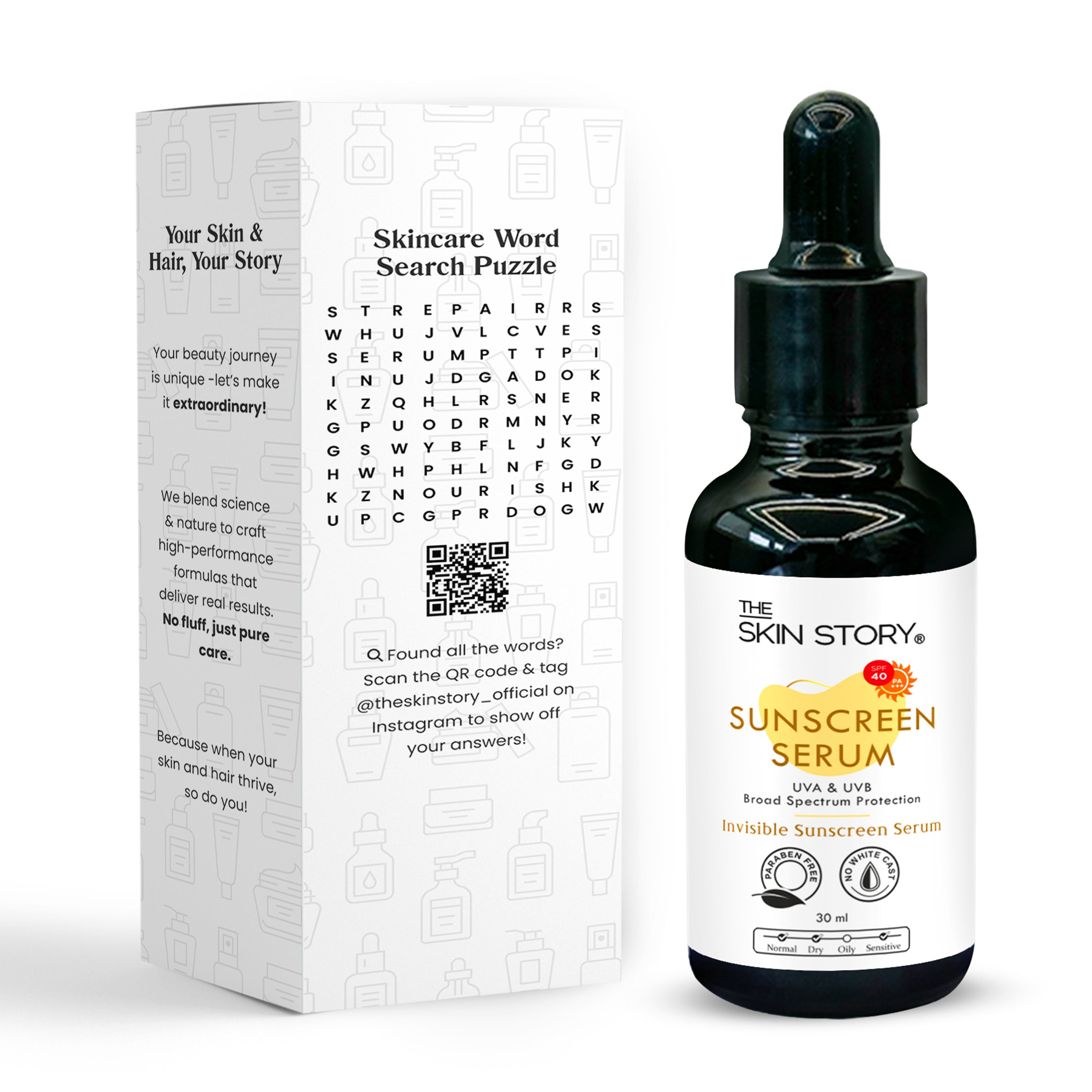 Sunscreen Serum SPF 40 PA+++ | Lightweight & Non-Greasy | Vitamin E | 30ml