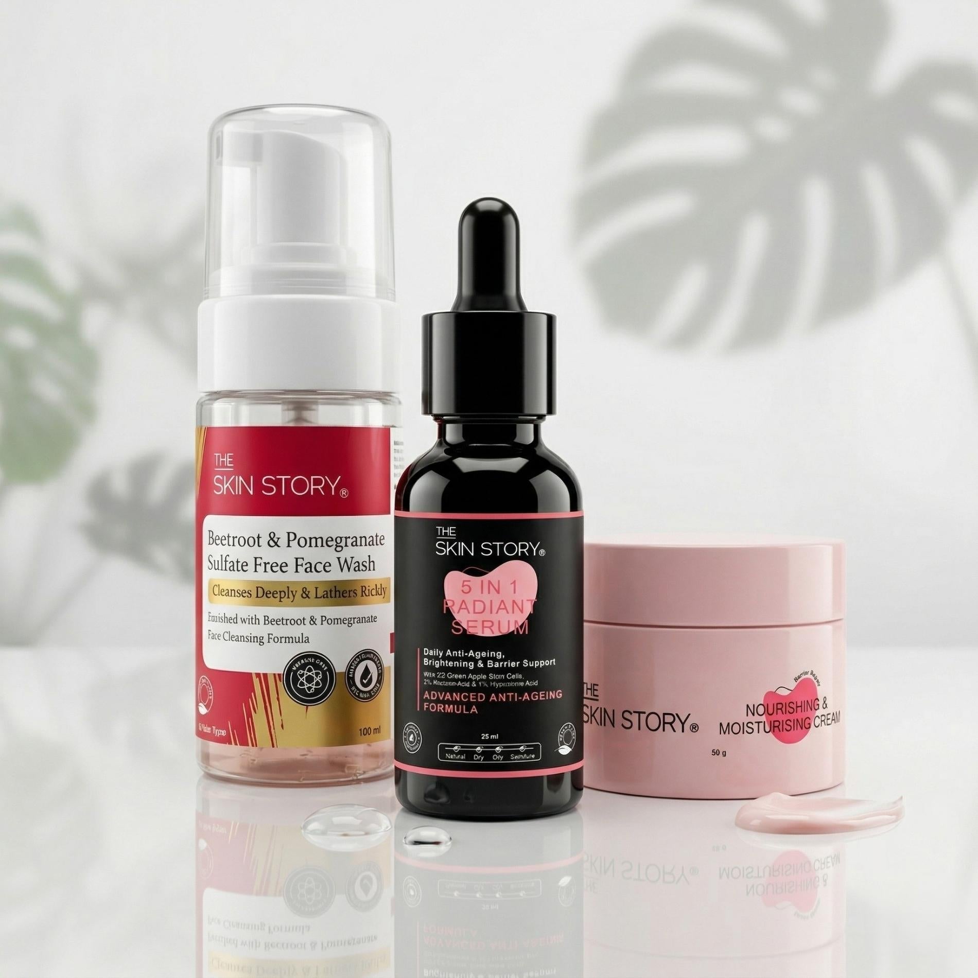 Ageing Early Onset 3 Step - Facewash+Moisturising Cream+Serum - The Skin Story -