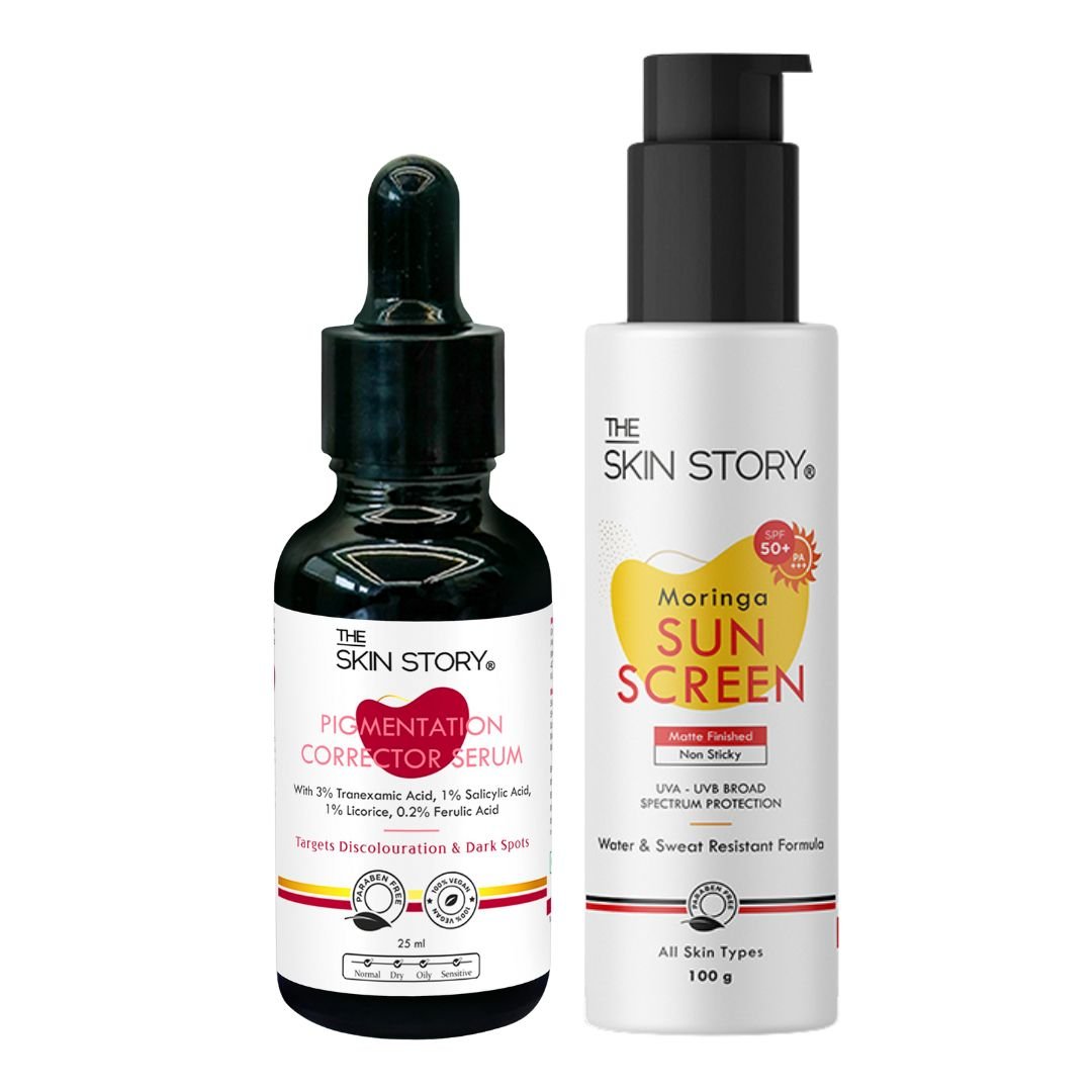 Anti - Pigmentation Serum & Sunscreen - The Skin Story - Face Care