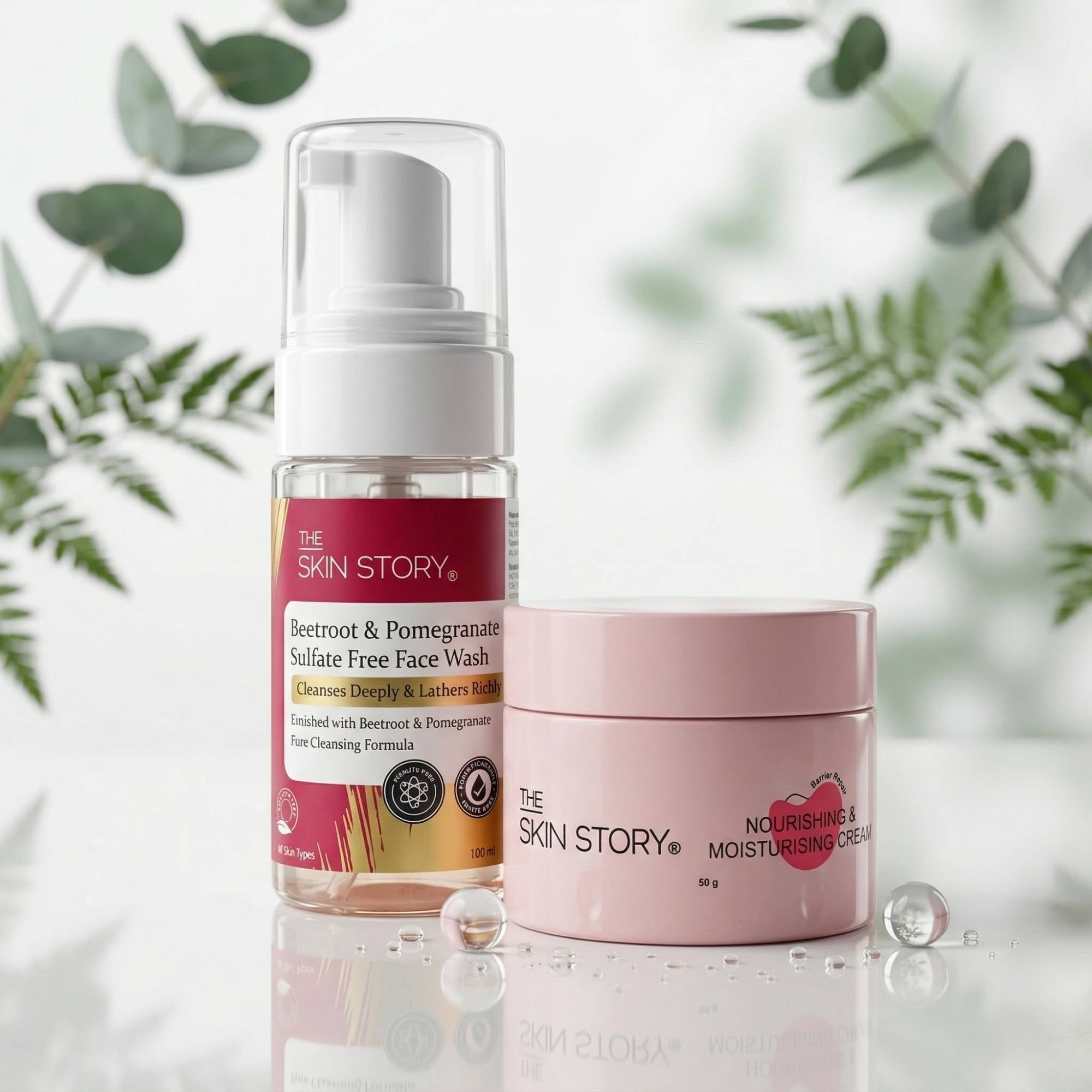 Barrier Rebuilt 2 Step - Facewash+Moisturising Cream - The Skin Story -