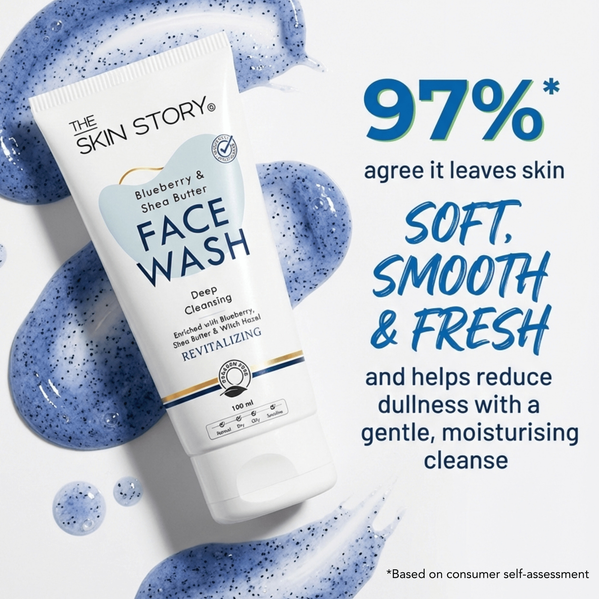 Blueberry Glow Brightening Facewash - The Skin Story - Facewash