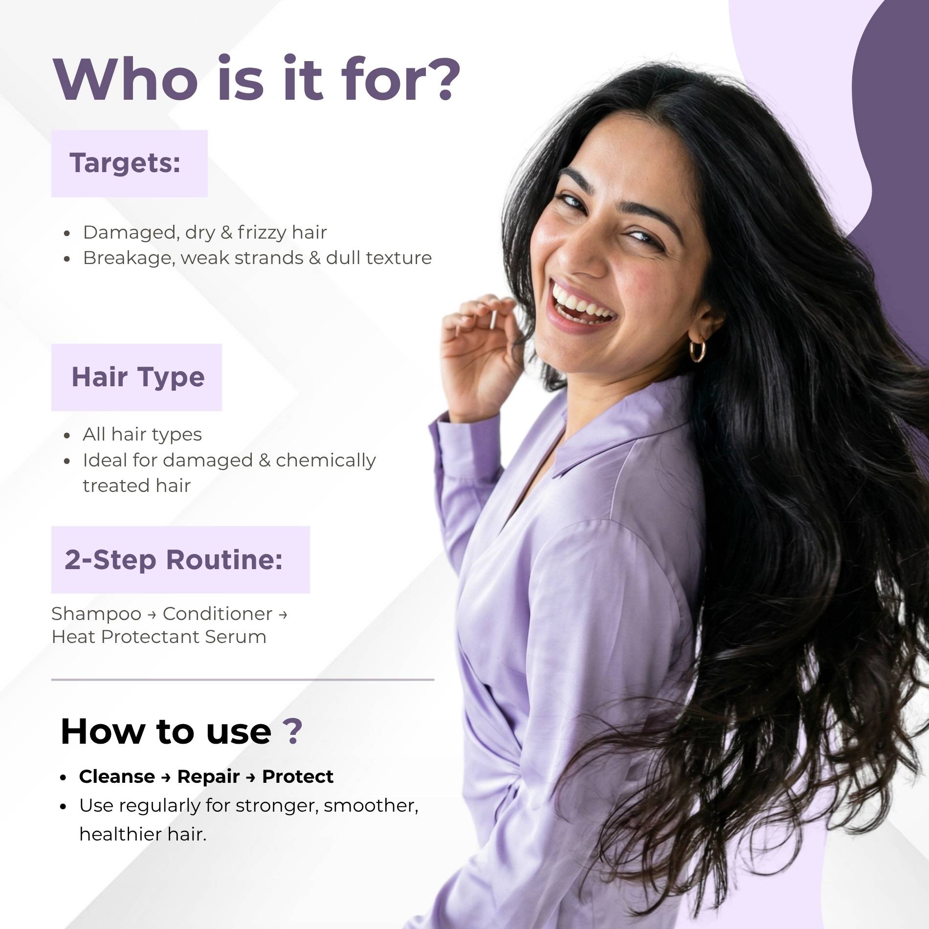 Bond Repair 3 steps - Shampoo+Conditioner+Heat Protectant Serum - The Skin Story -