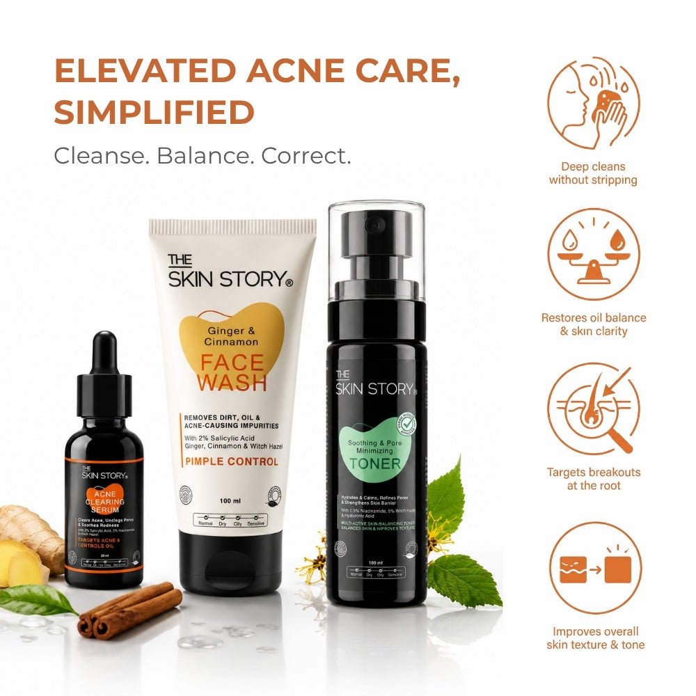 Daily Acne Care Regime – Gentle Acne Control Routine - The Skin Story -